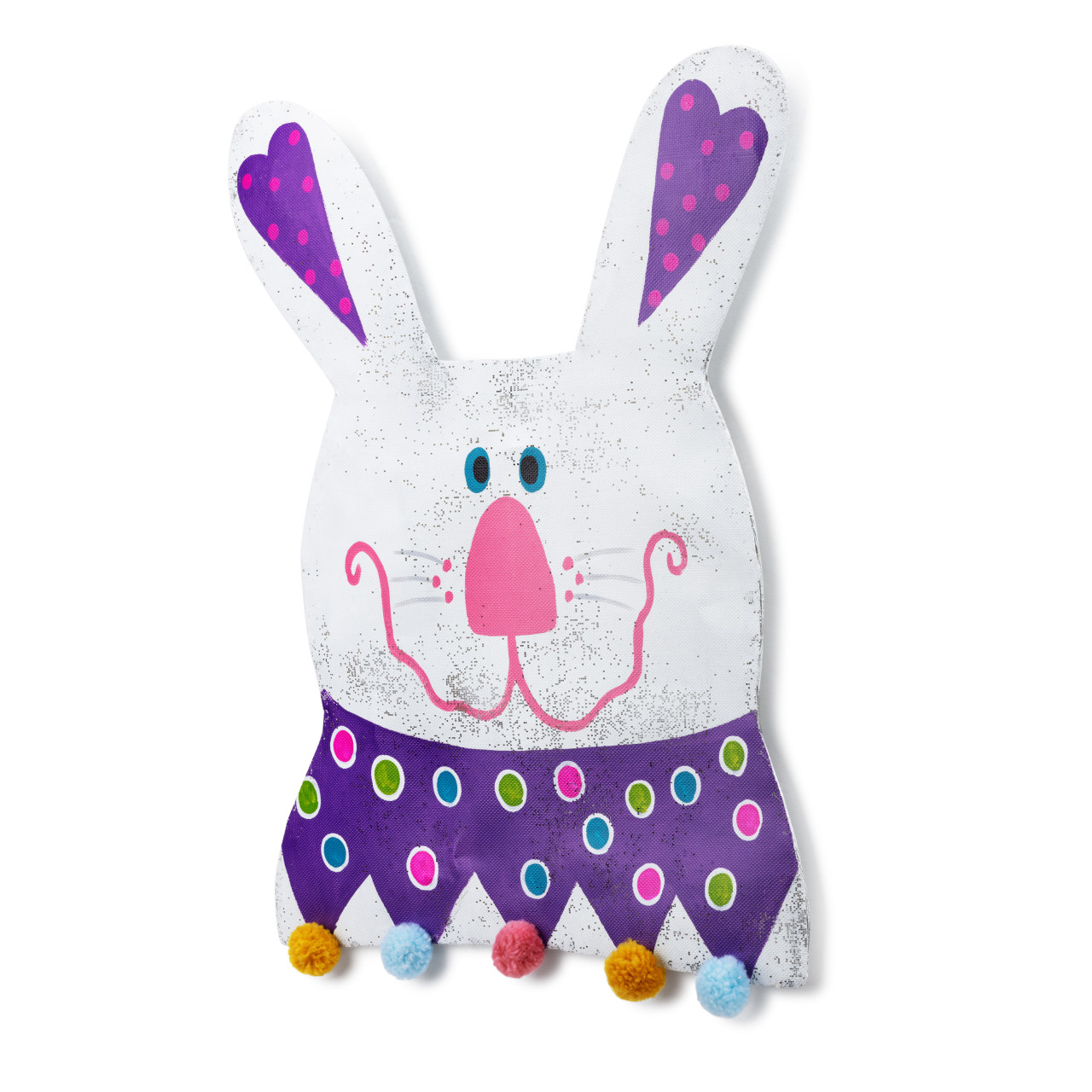 Screenings Multicolored Smiling Easter Bunny Door Hanger 28" x 23" thumbnail