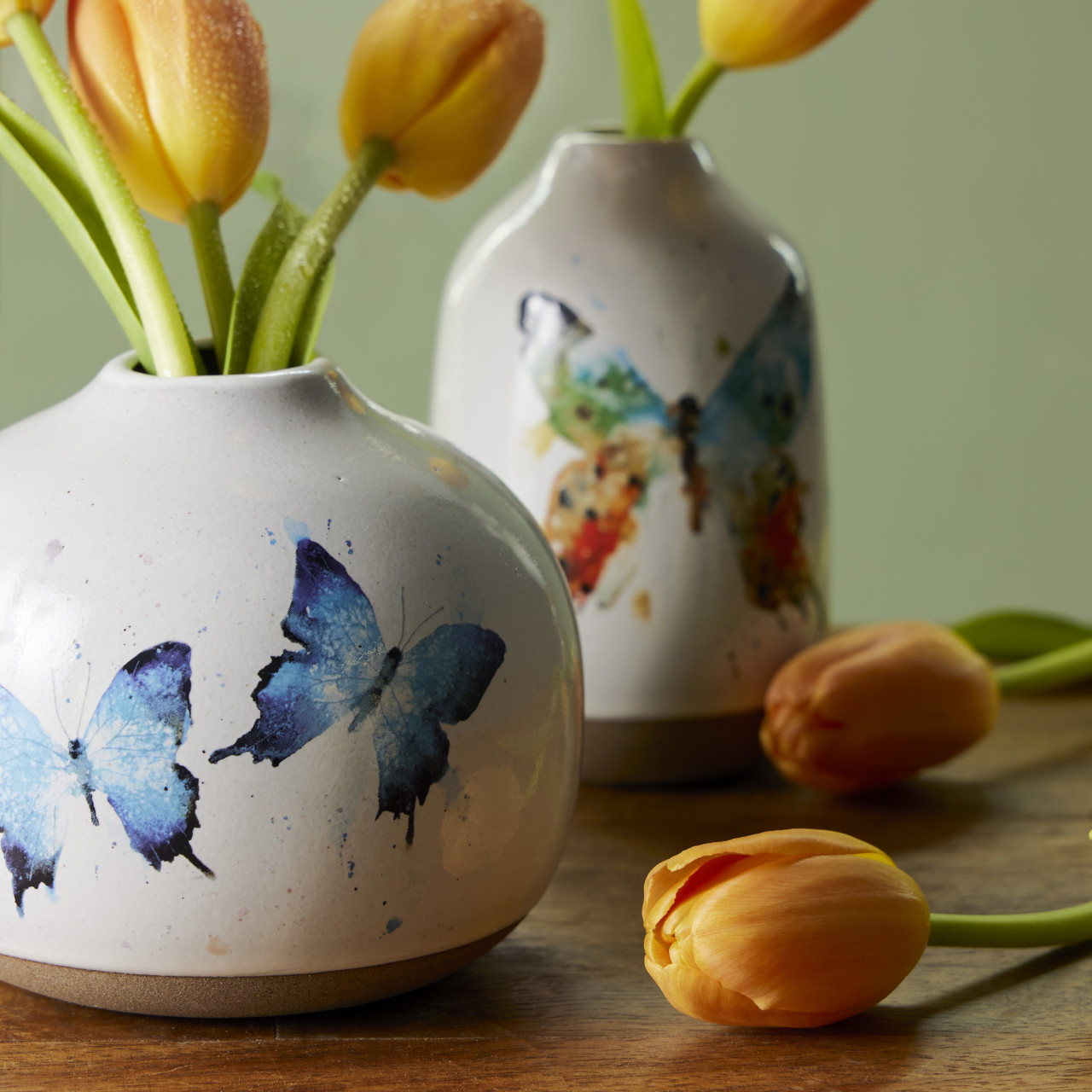 Butterfly Collection - Multi Color Butterfly Vase thumbnail