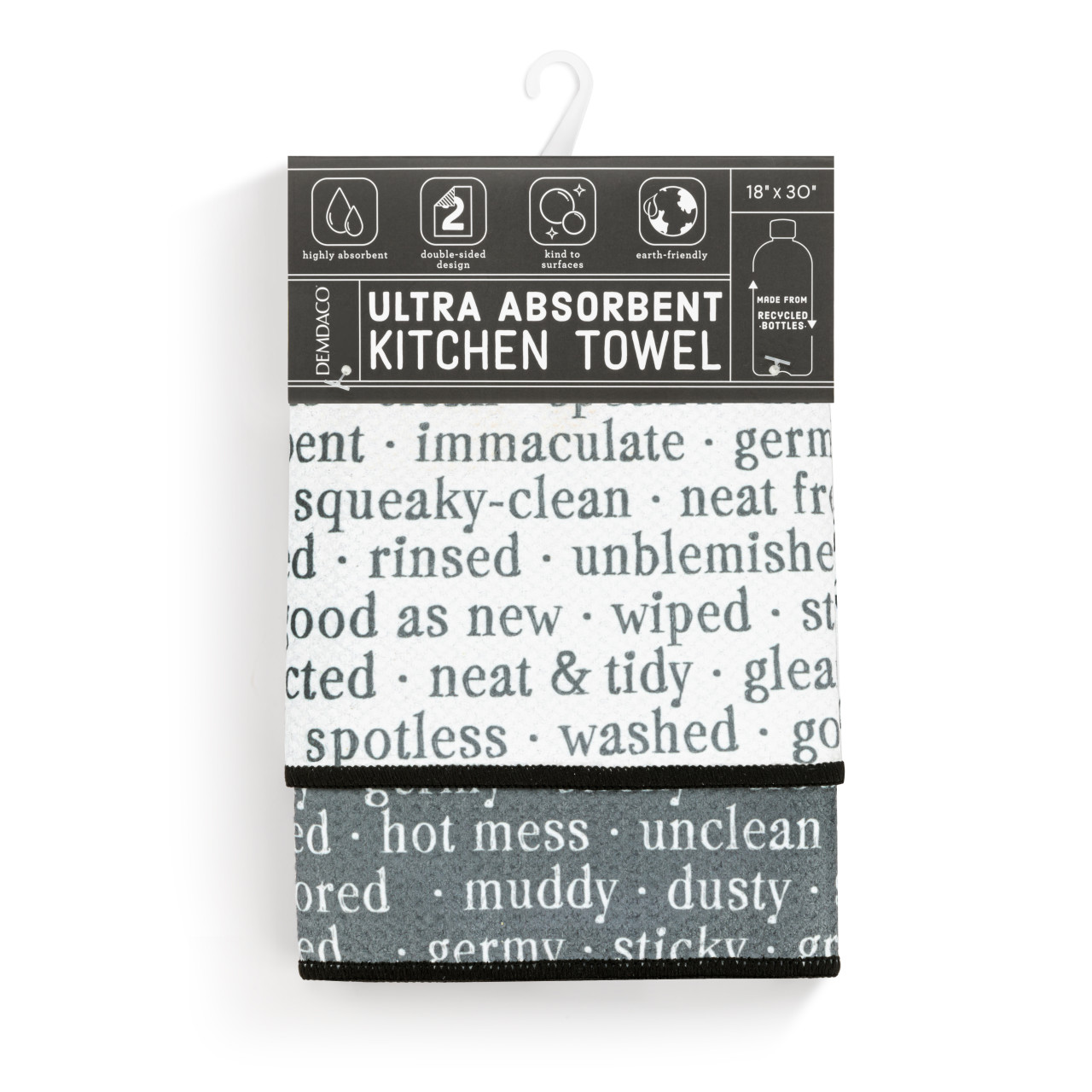 Clean Dirty Absorbent Reversible Towel - 18x30in thumbnail