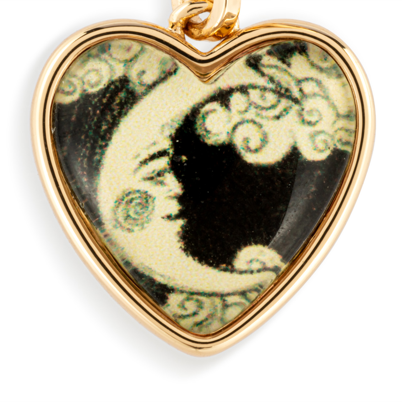 Art Heart Earrings - Moon and Back thumbnail