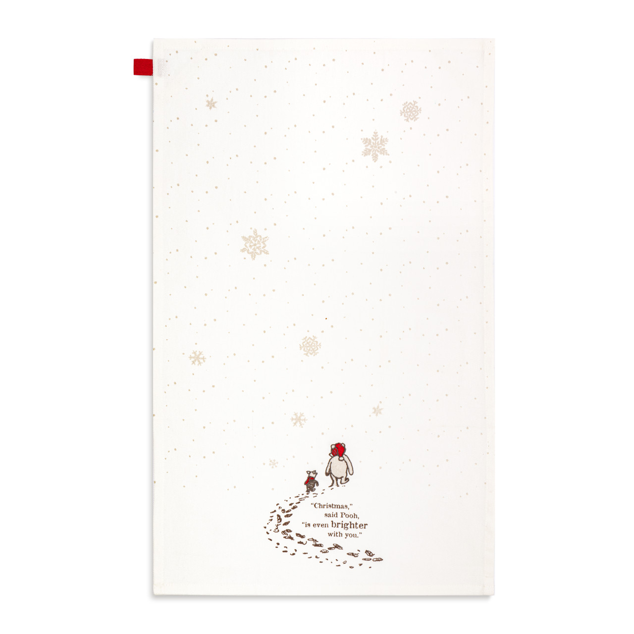 Winnie-the-Pooh Cream Brighter With You Holiday Kitchen Towel 17" x 28" thumbnail