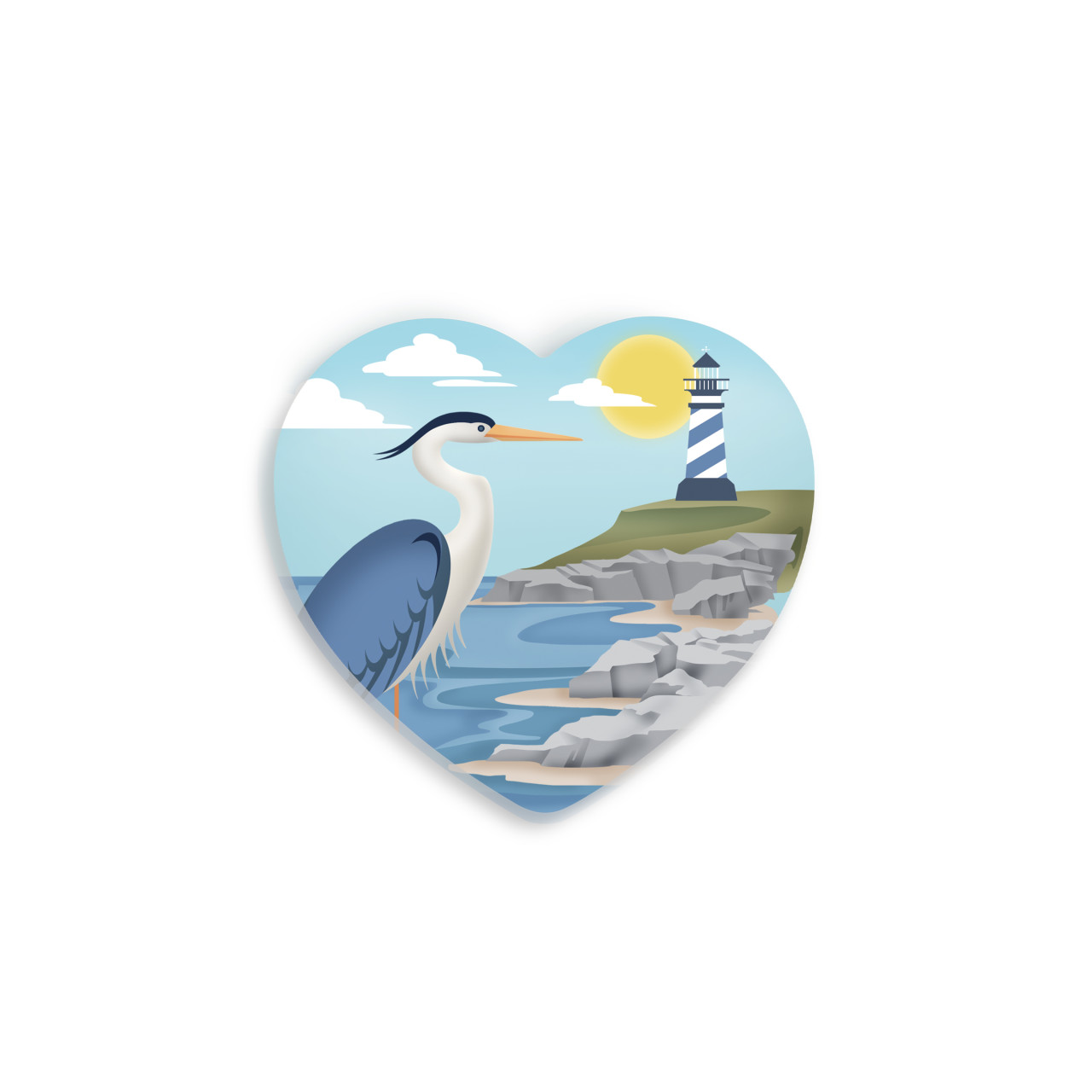 HTL Lighthouse Heart Coaster thumbnail