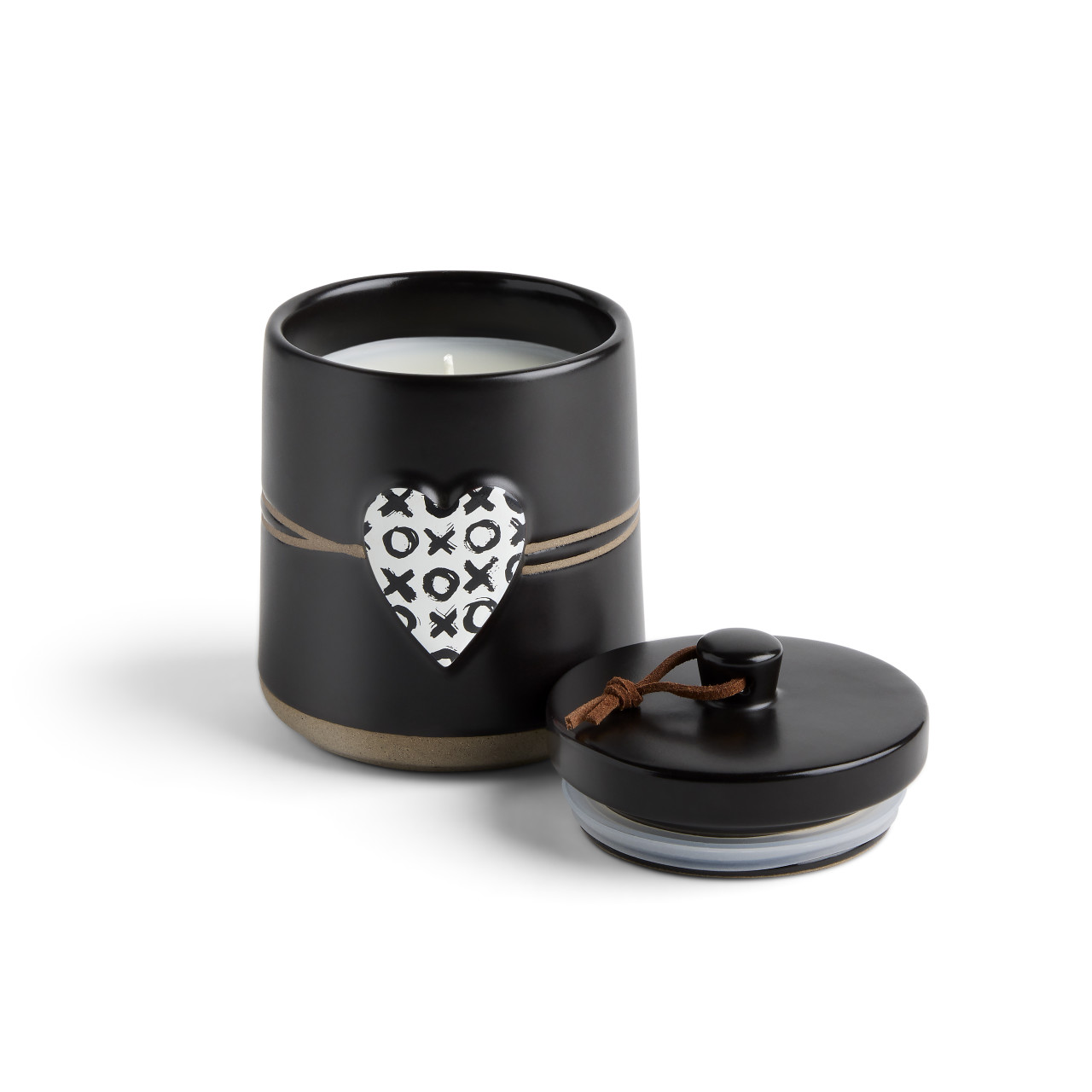 Hugs & Kisses Art Heart Candle with Lid thumbnail