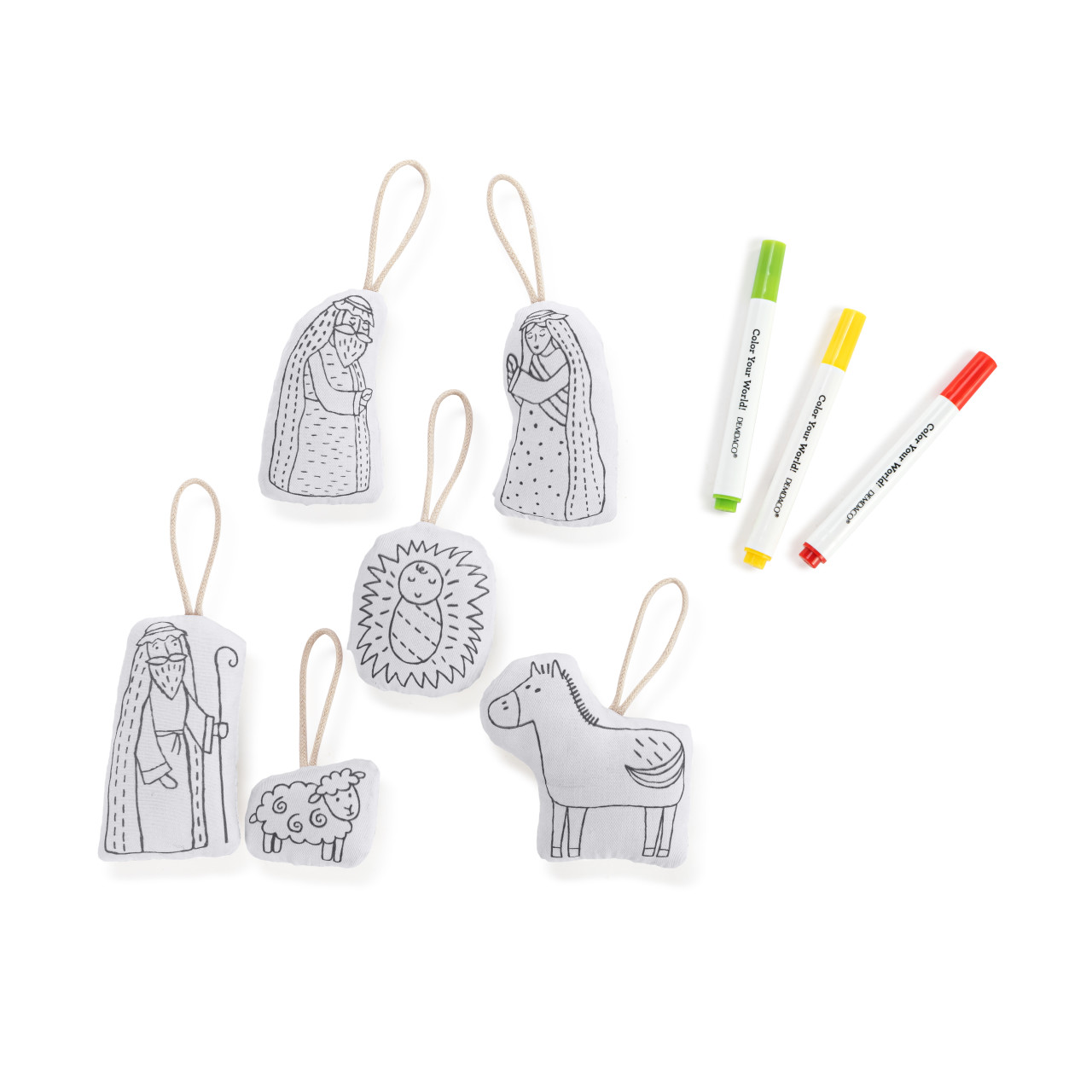 Nativity Plush Color Me Ornaments - Set of 6 thumbnail