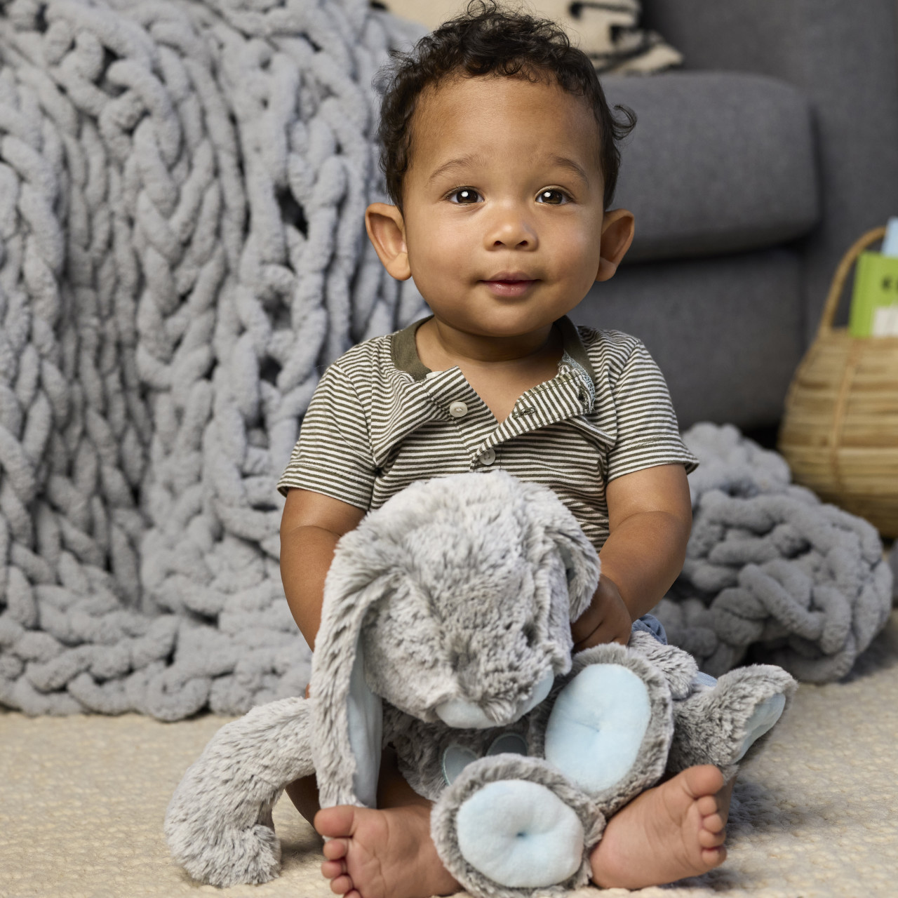 Luxurious Bunny Plush - Blue thumbnail