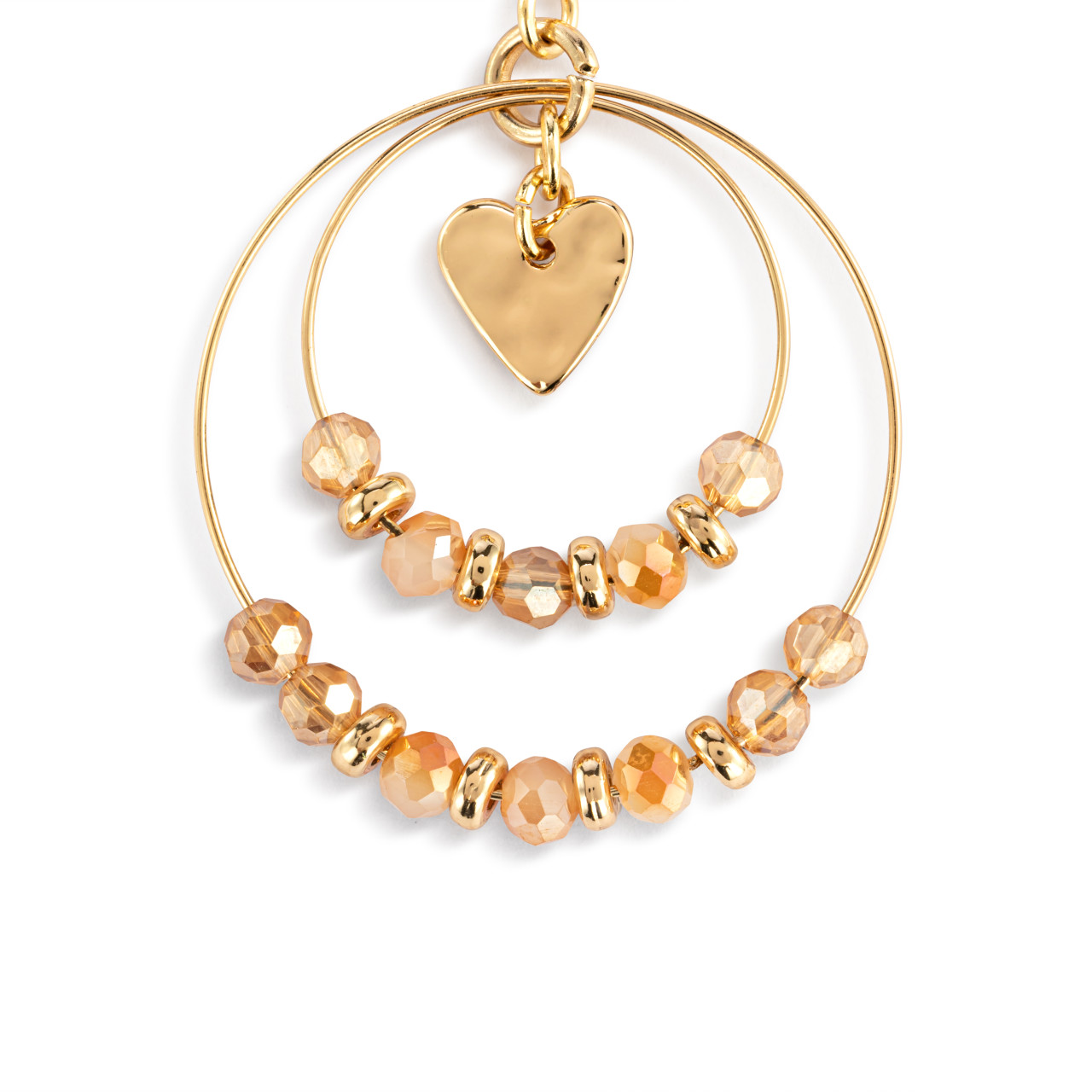 Beaded Love Earrings - Champagne thumbnail