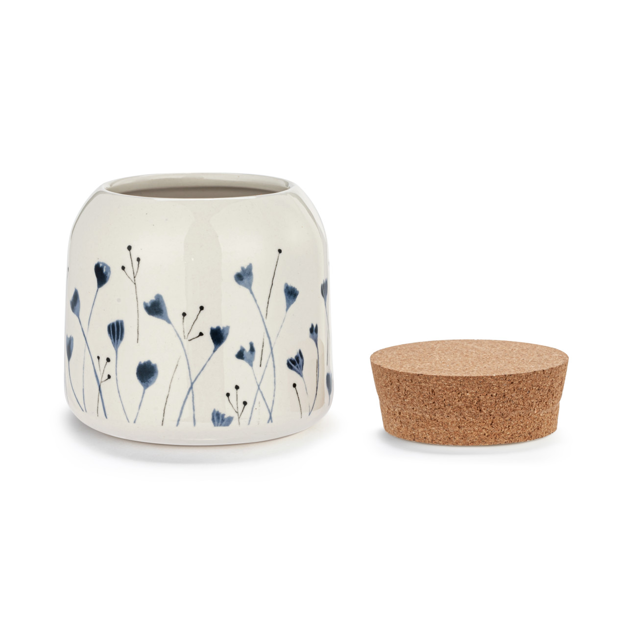 Blue Wildflowers Small Cork Lid Canister thumbnail