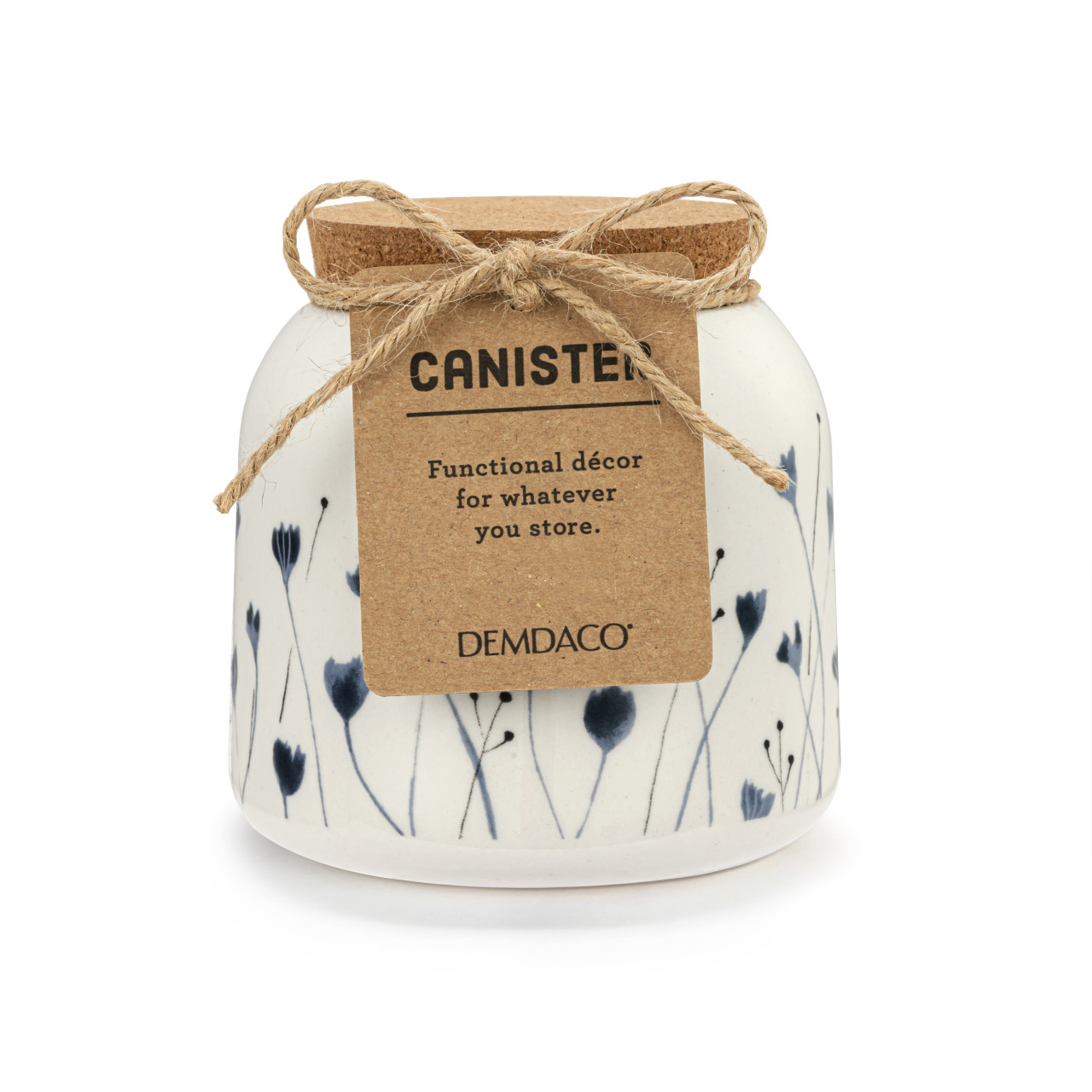 Blue Wildflowers Small Cork Lid Canister thumbnail