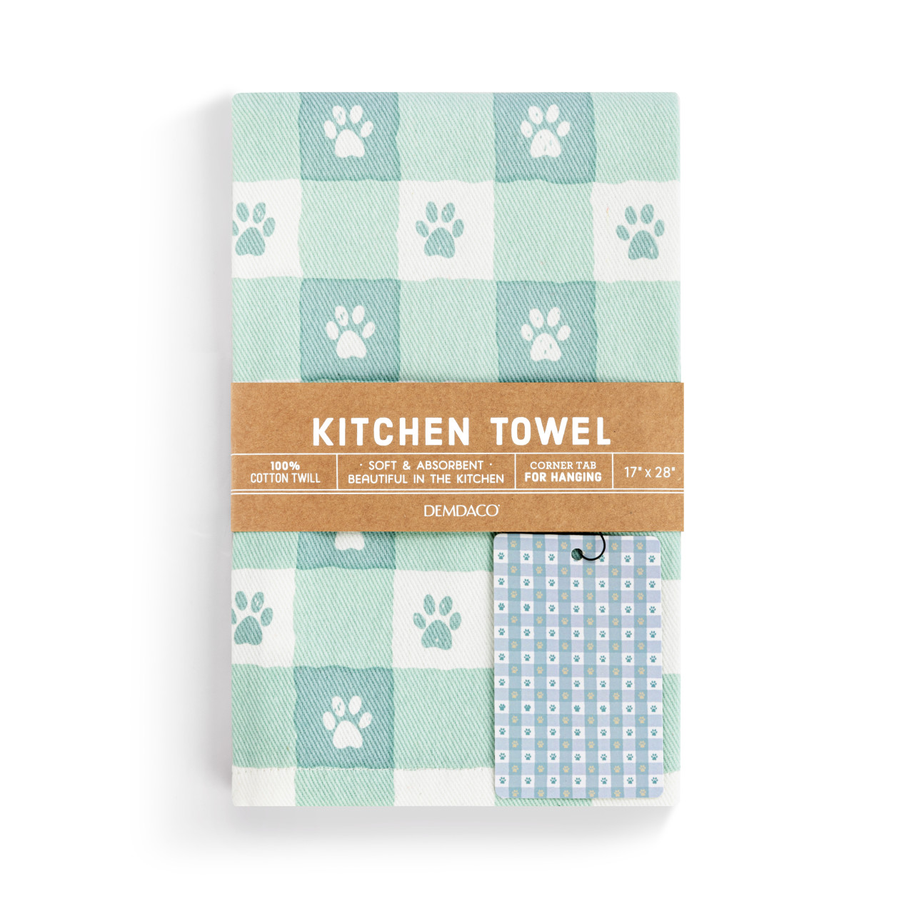 Paw Print Gingham Kitchen Towel thumbnail