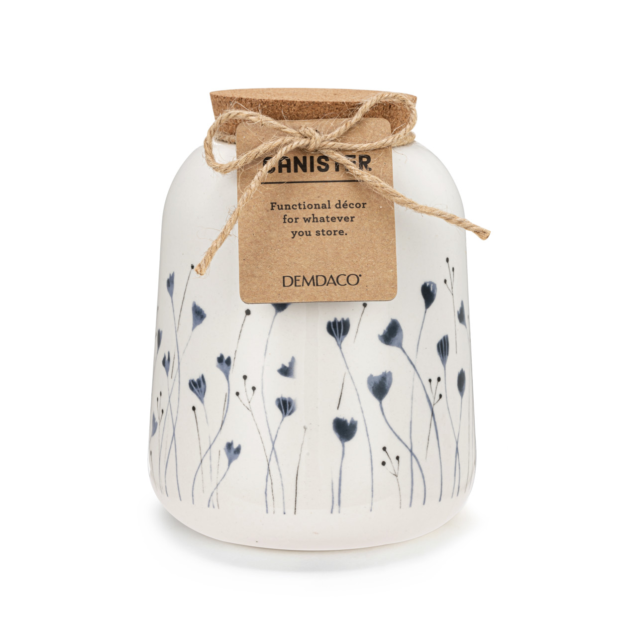 Blue Wildflowers Medium Cork Lid Canister thumbnail