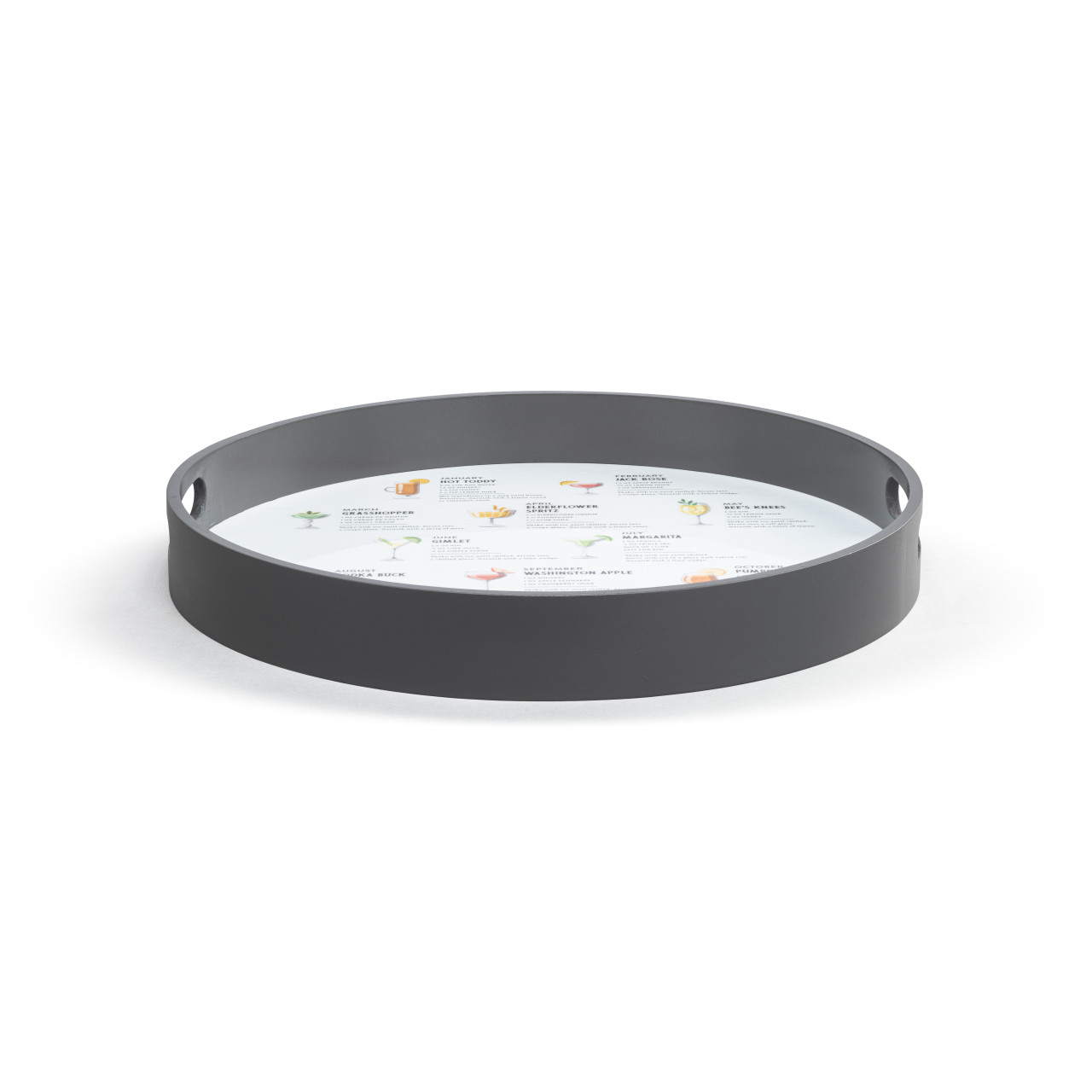 Cocktail Calendar Round Serve Tray thumbnail
