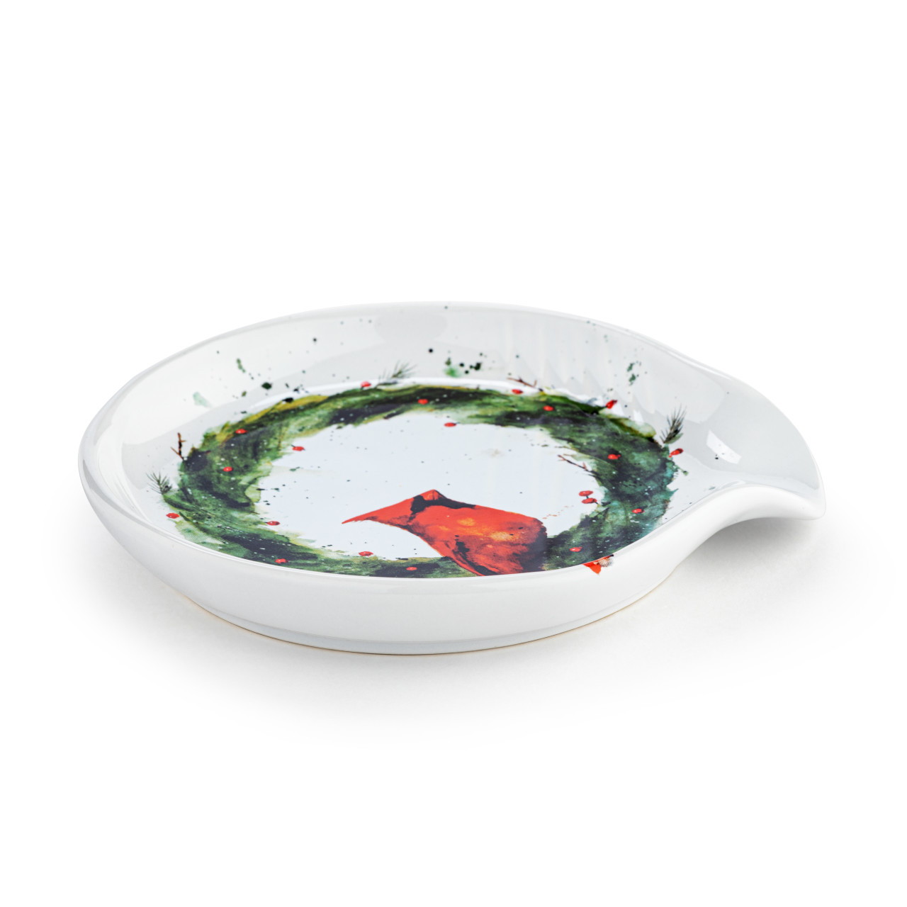 Cardinal in Holly Wreath Spoon Rest thumbnail