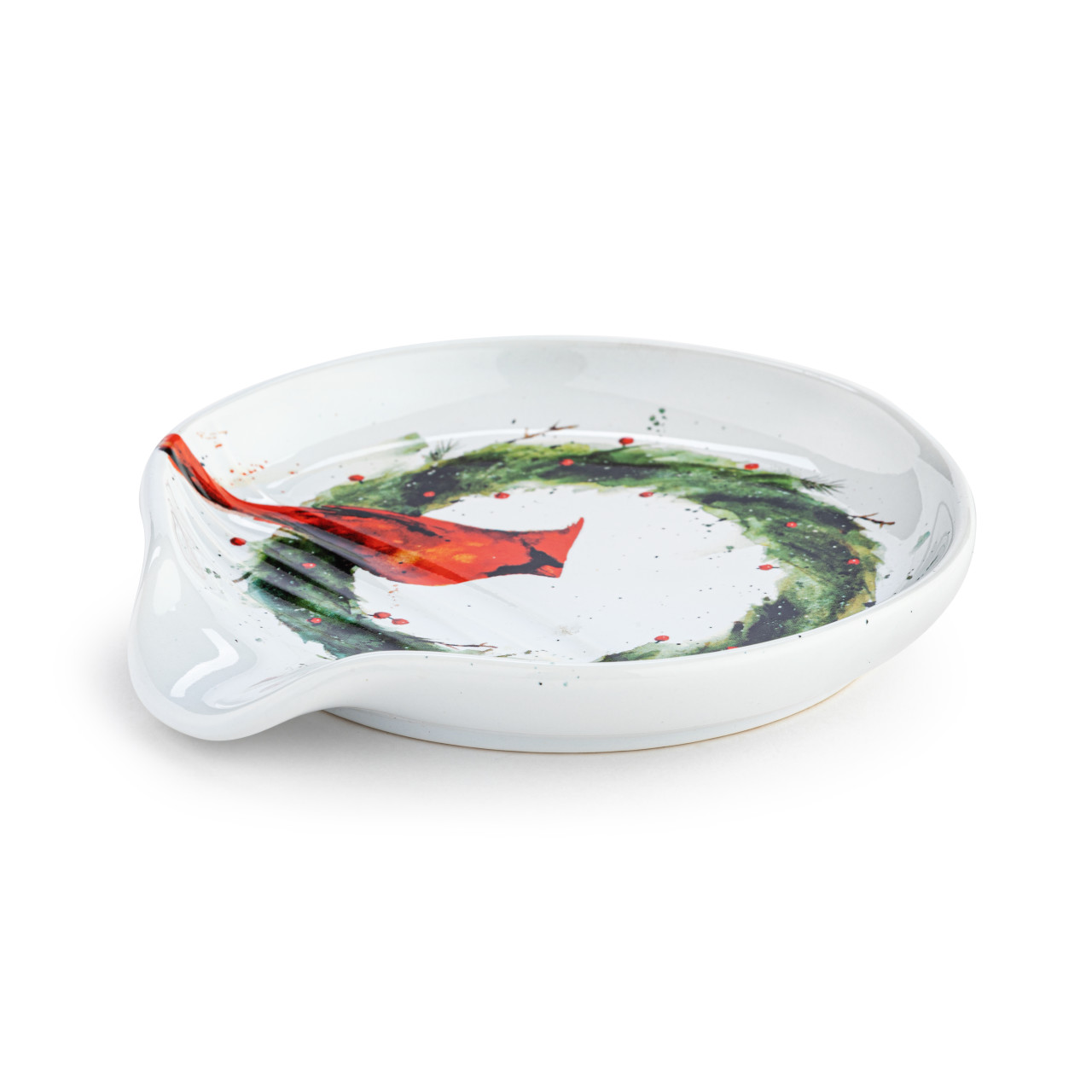 Cardinal in Holly Wreath Spoon Rest thumbnail
