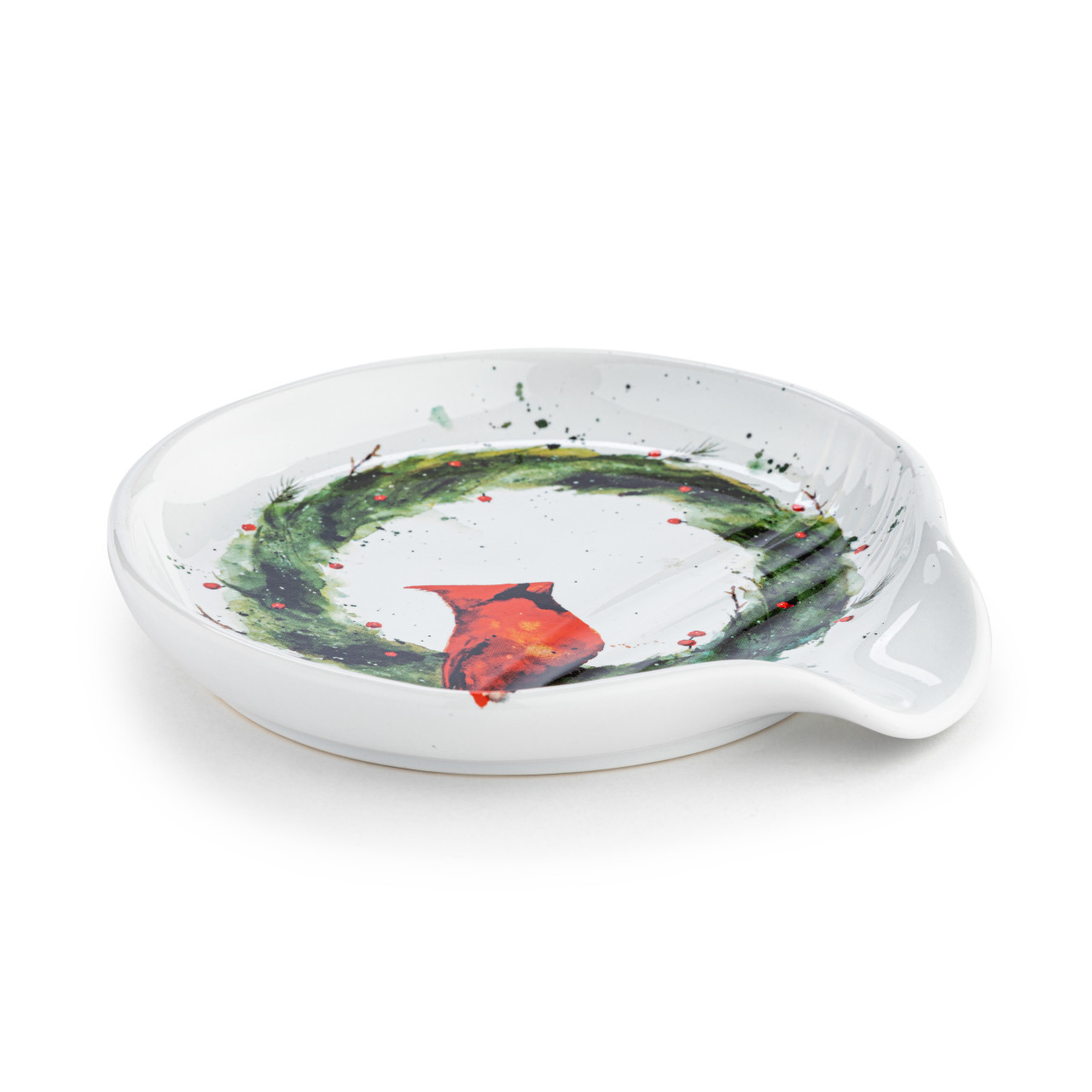 Cardinal in Holly Wreath Spoon Rest thumbnail