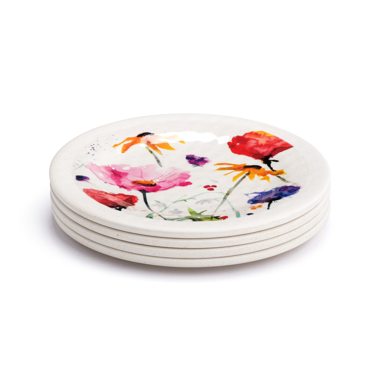 Wildflowers Melamine Appetizer Plates - Set of 4 thumbnail