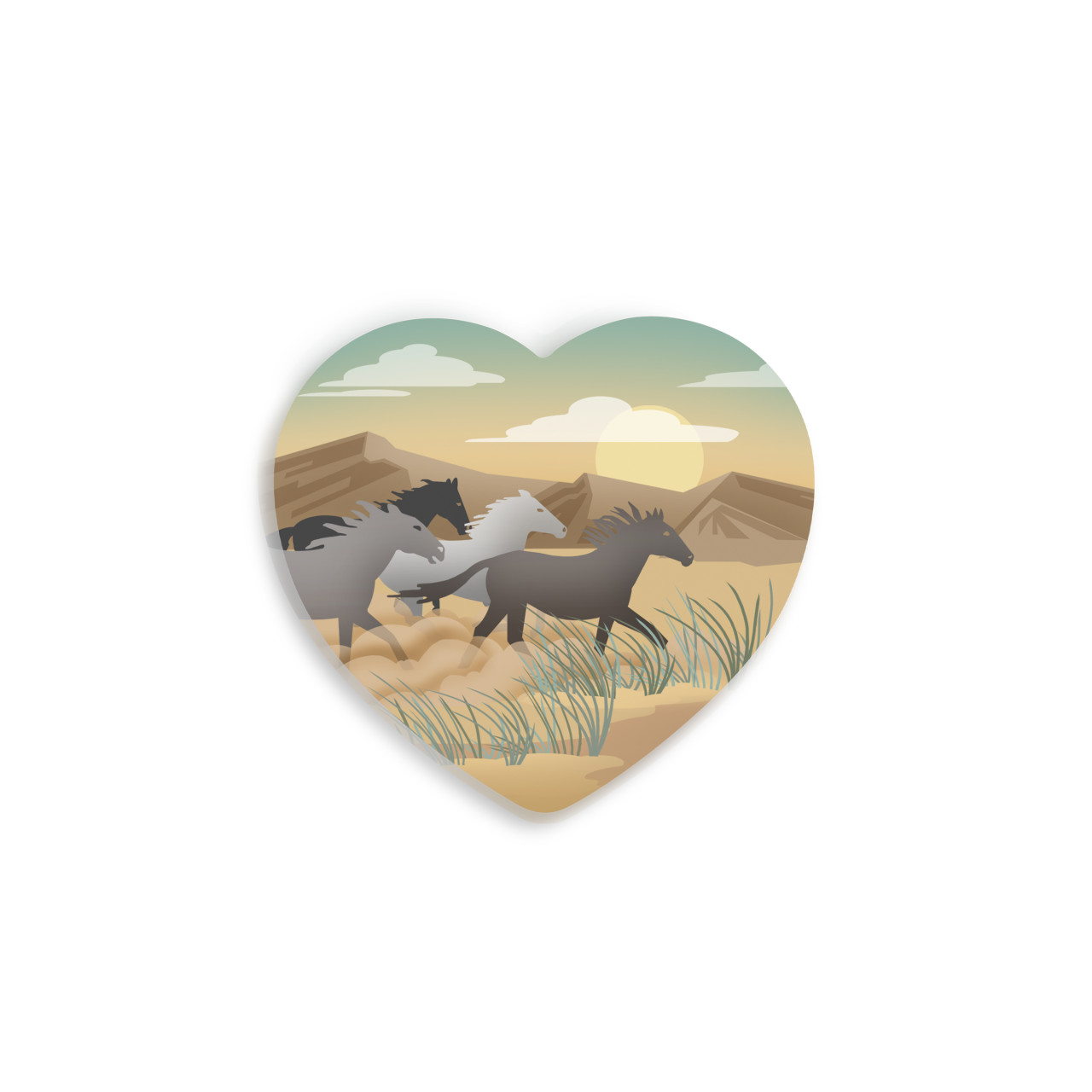 HTL Horses Heart Coaster thumbnail