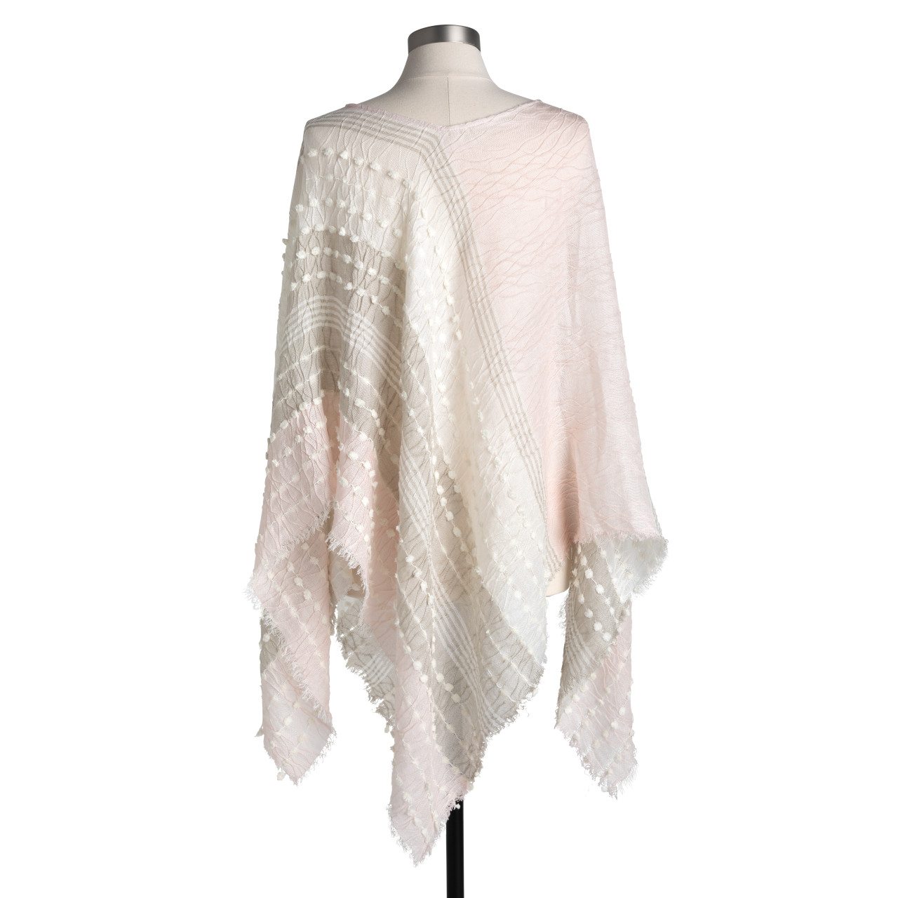 Textured Poncho - Blush Mix thumbnail