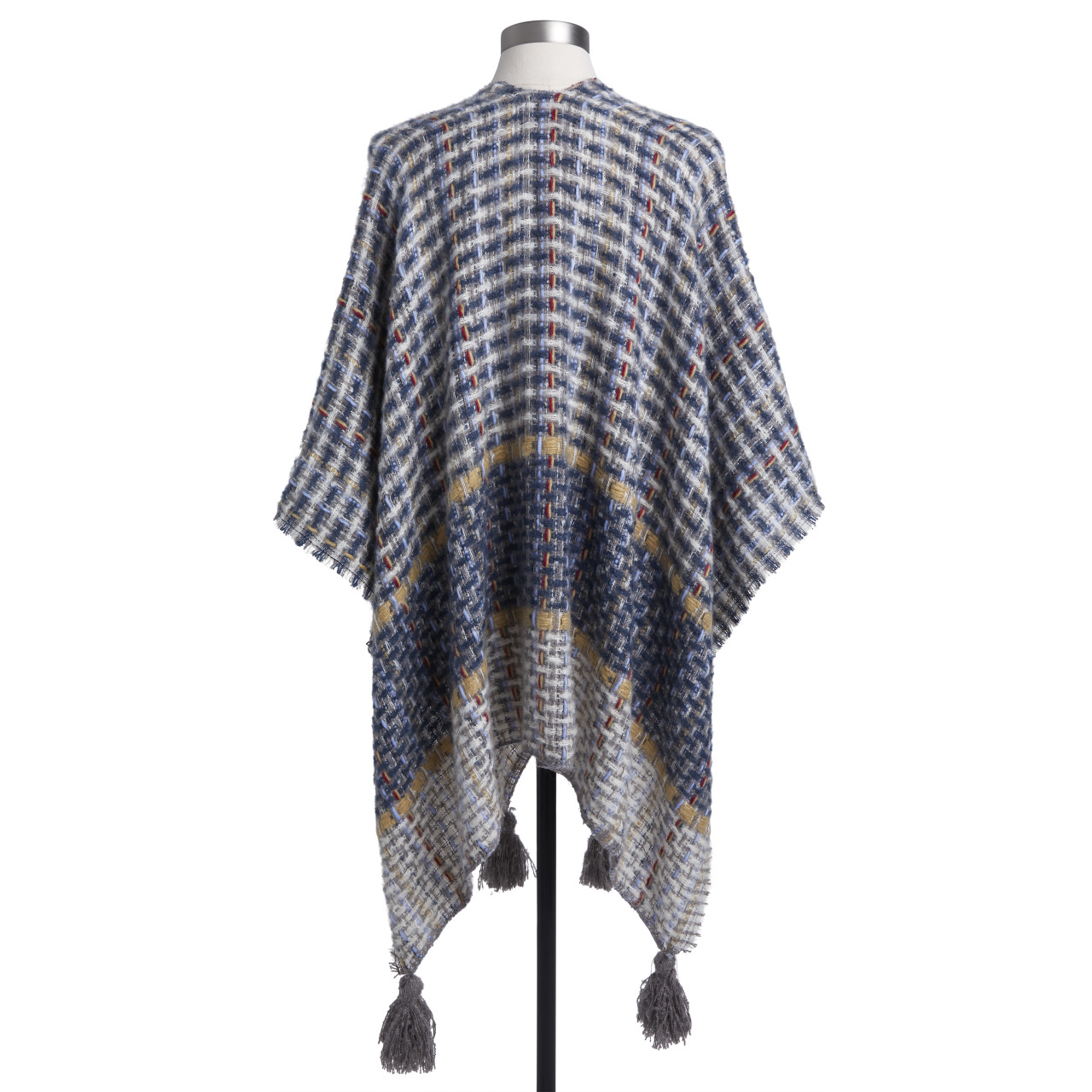 Woven Textured Kimono - Navy thumbnail