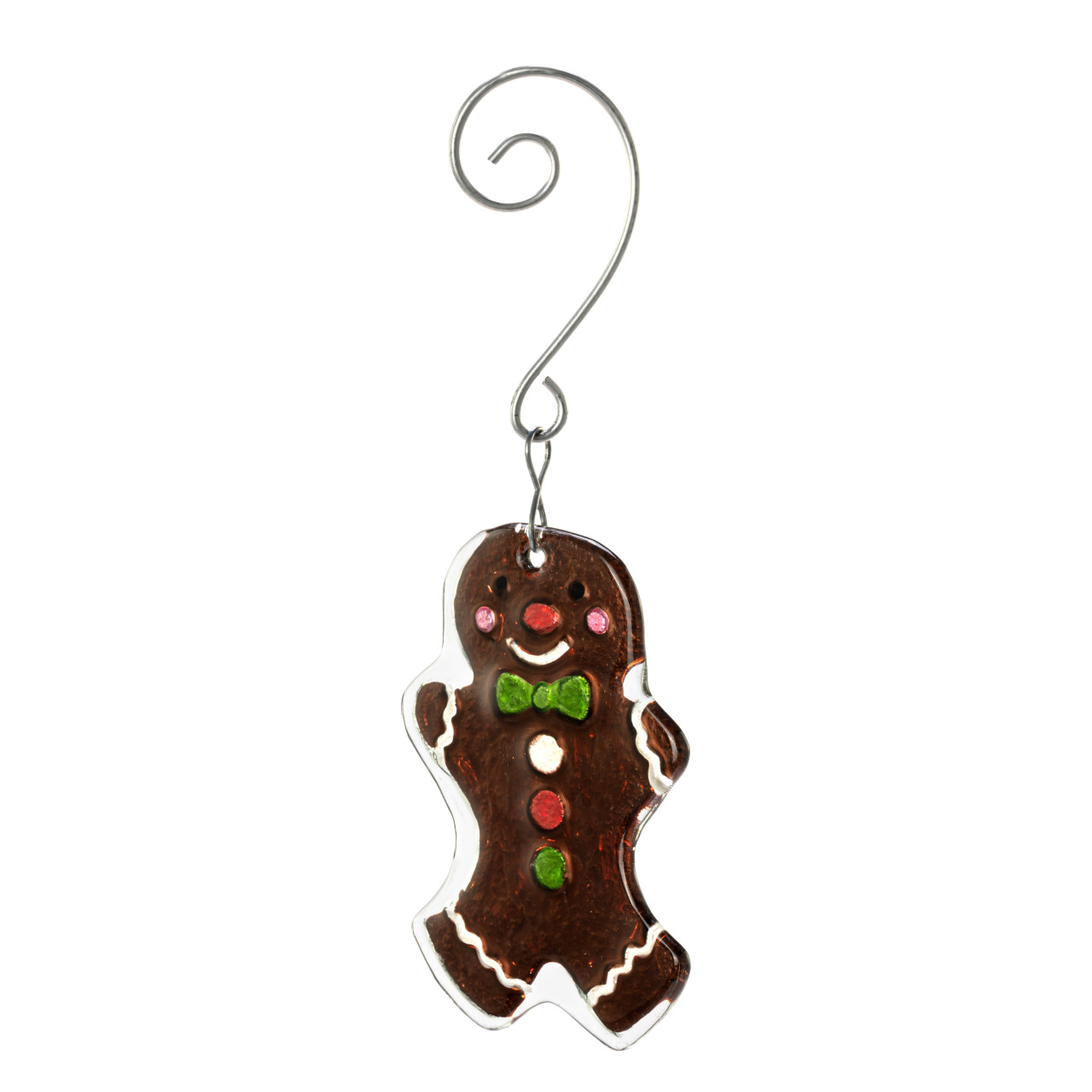 Gingerbread Man Glass Ornament thumbnail