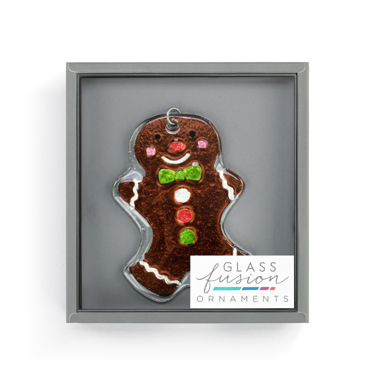 Gingerbread Man Glass Ornament thumbnail