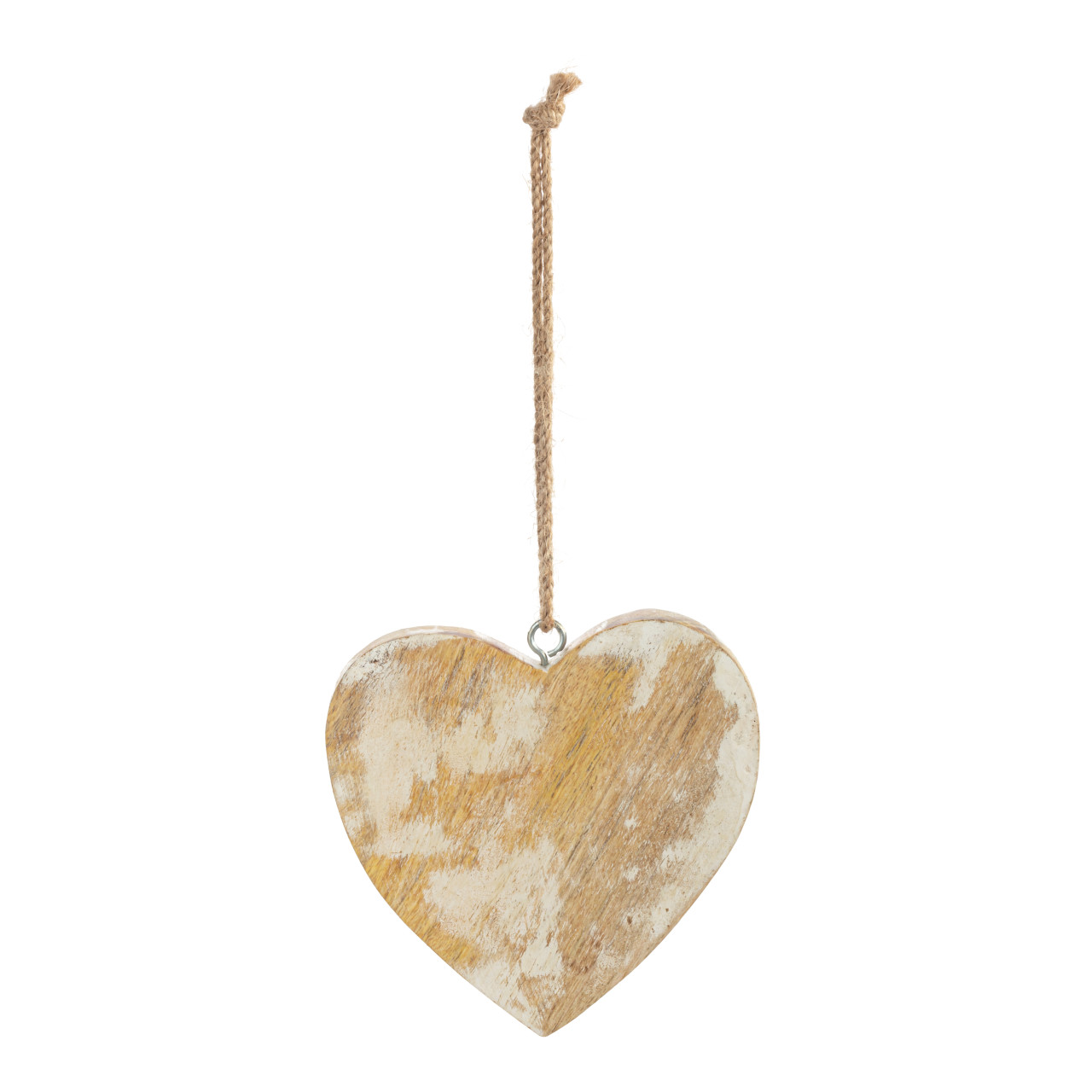 Wood Heart with Engraved Snowflakes Ornament thumbnail