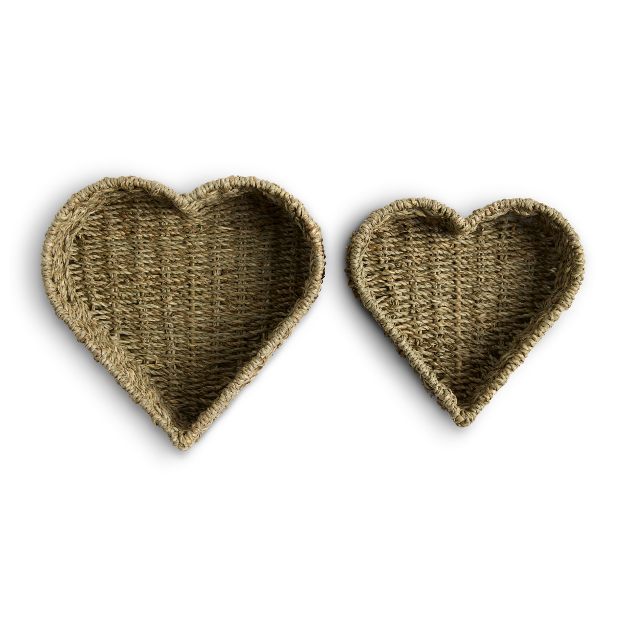 Woven Heart Baskets - Set of 2 thumbnail
