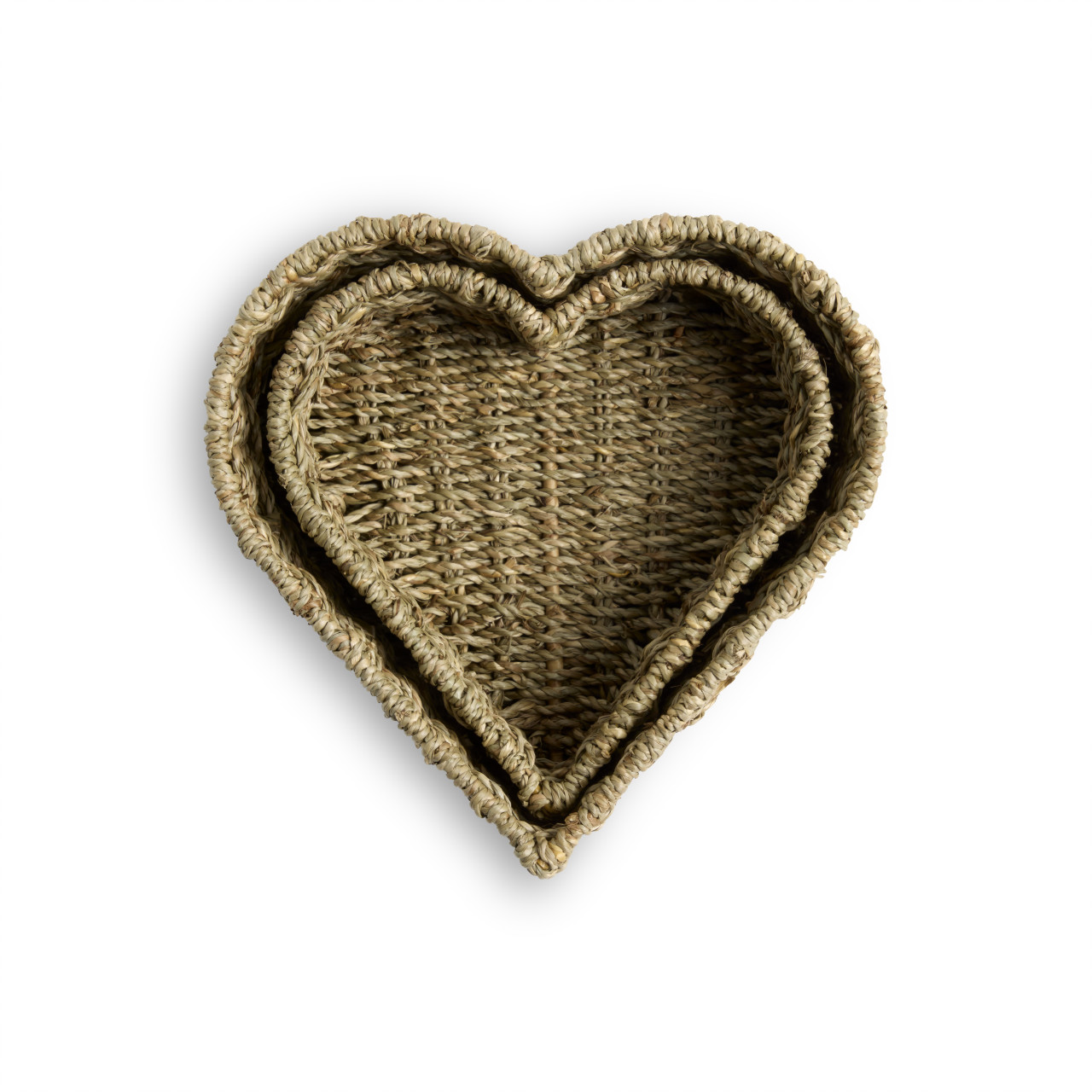 Woven Heart Baskets - Set of 2 thumbnail