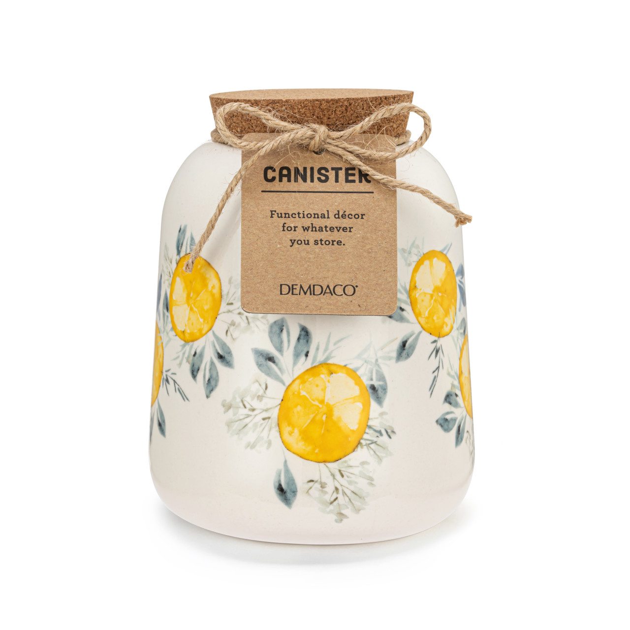 Lemons Medium Cork Lid Canister thumbnail
