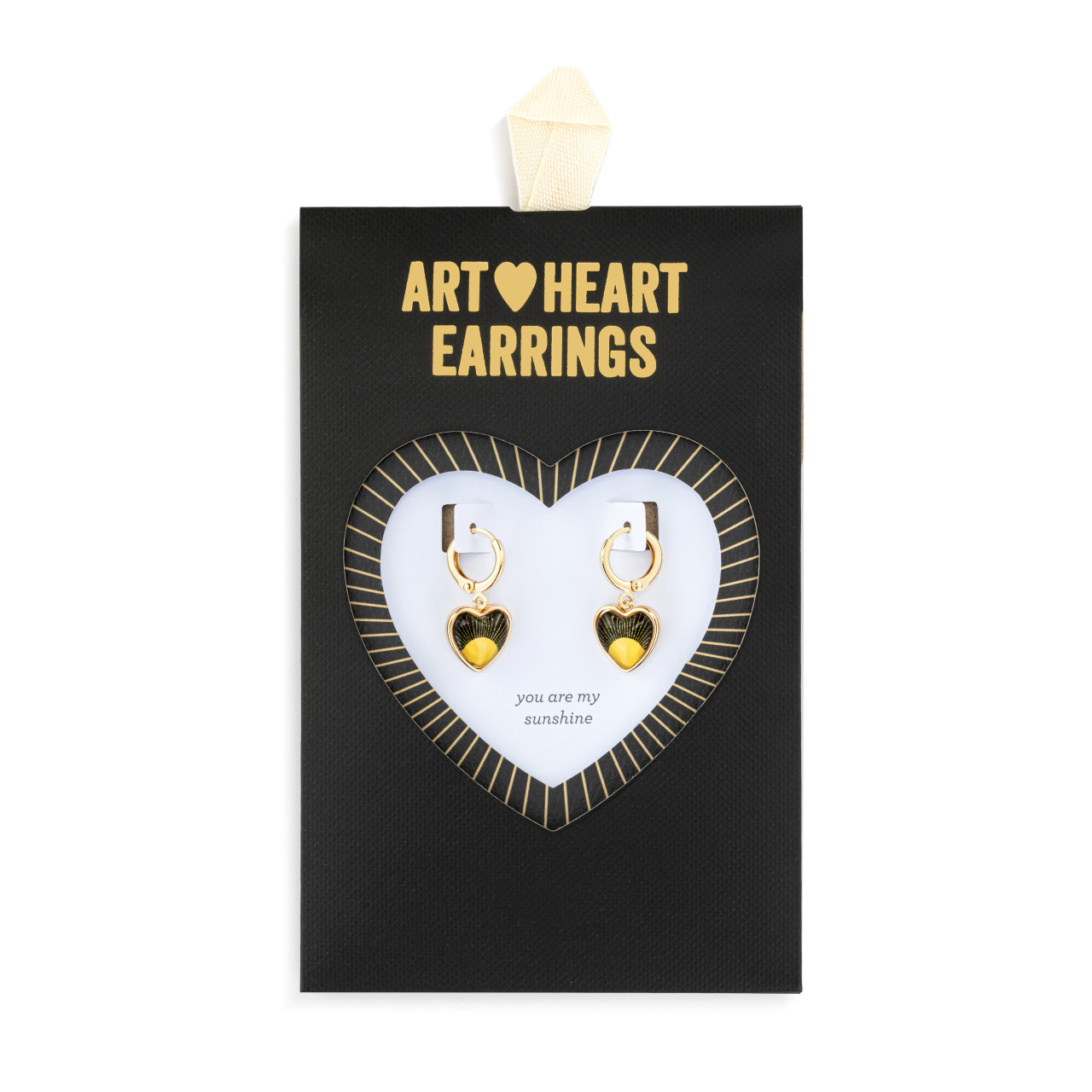 Art Heart Earrings - My Sunshine thumbnail