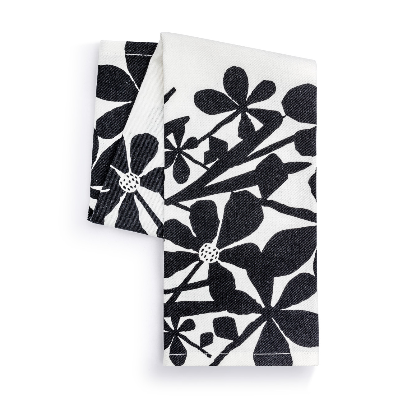 Bold Floral Cotton Twill Kitchen Towel thumbnail
