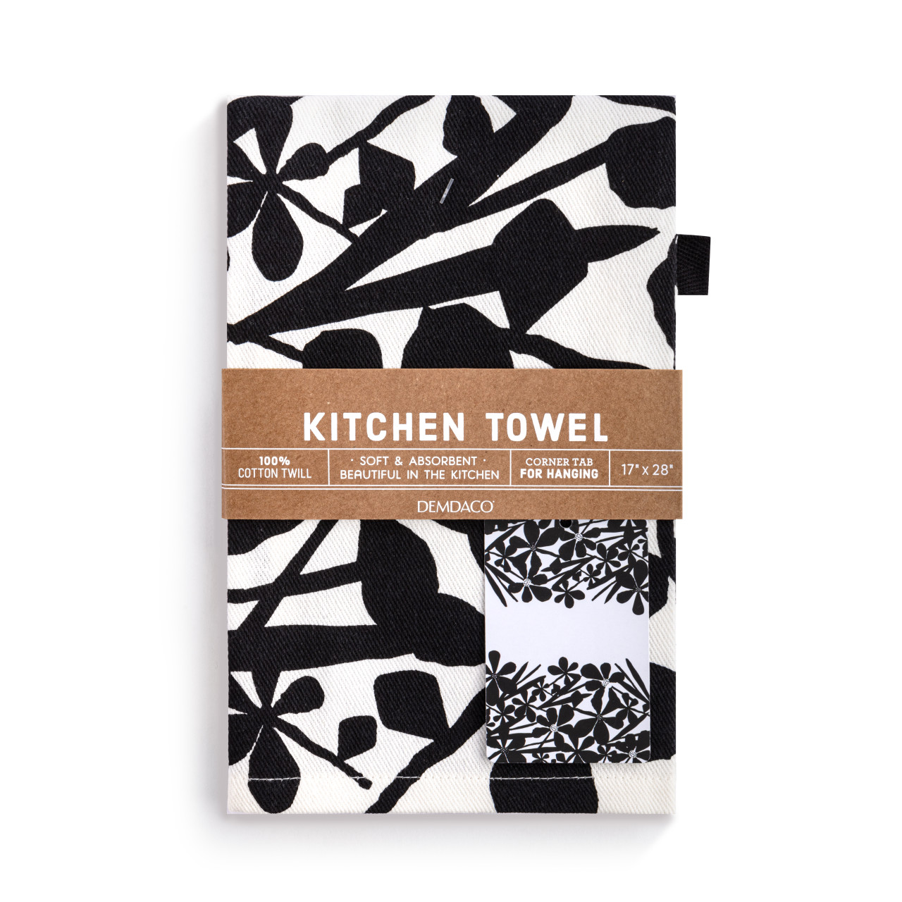 Bold Floral Cotton Twill Kitchen Towel thumbnail