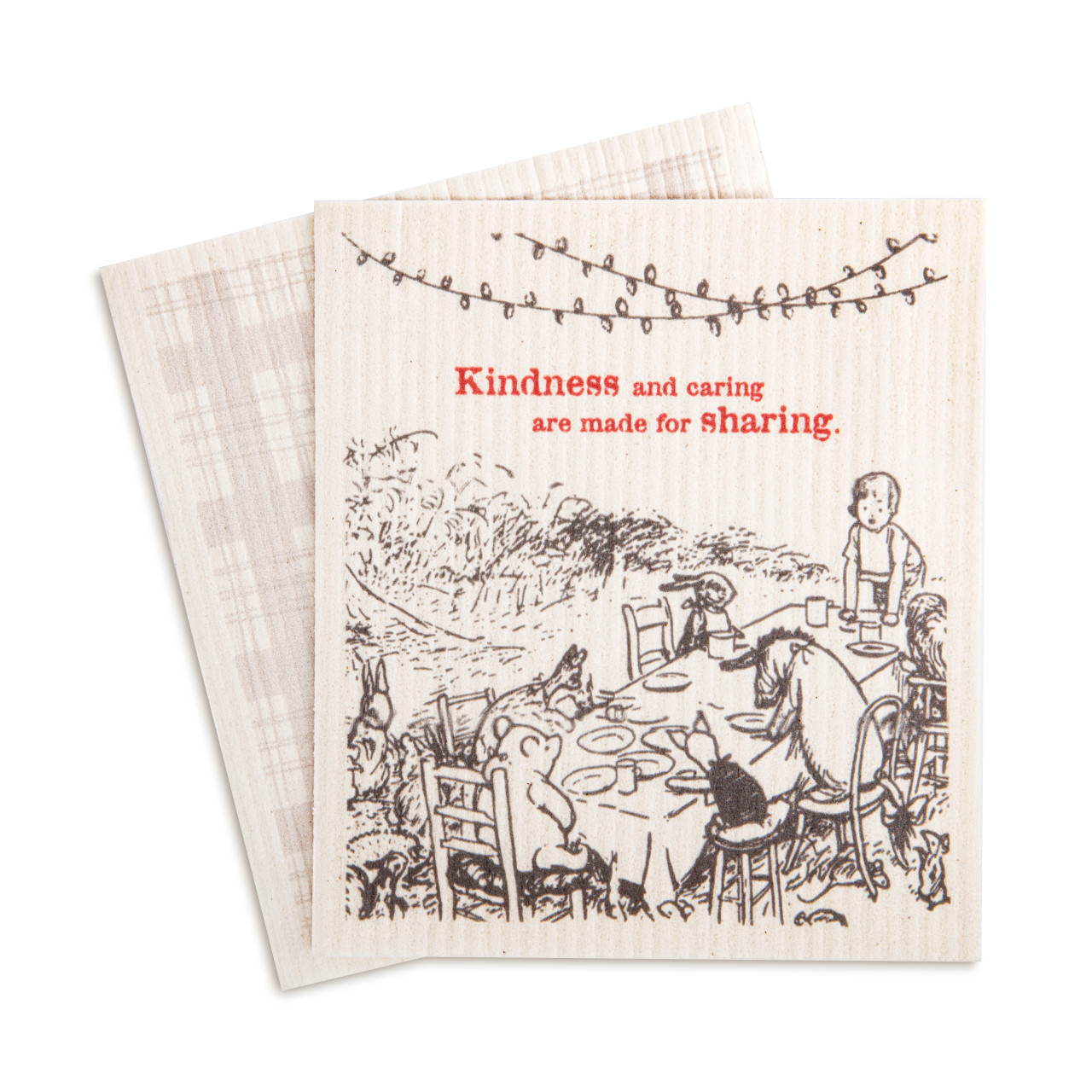 Holiday Biodegradable Dish Cloths Set of 2 - Made For Sharing thumbnail