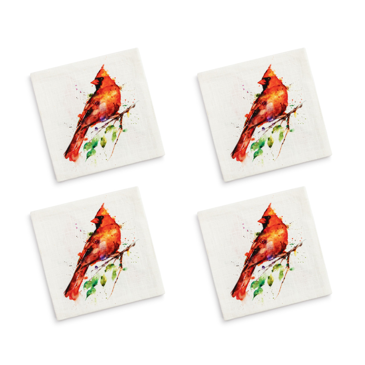 Spring Cardinal Fabric Cocktail Napkins thumbnail