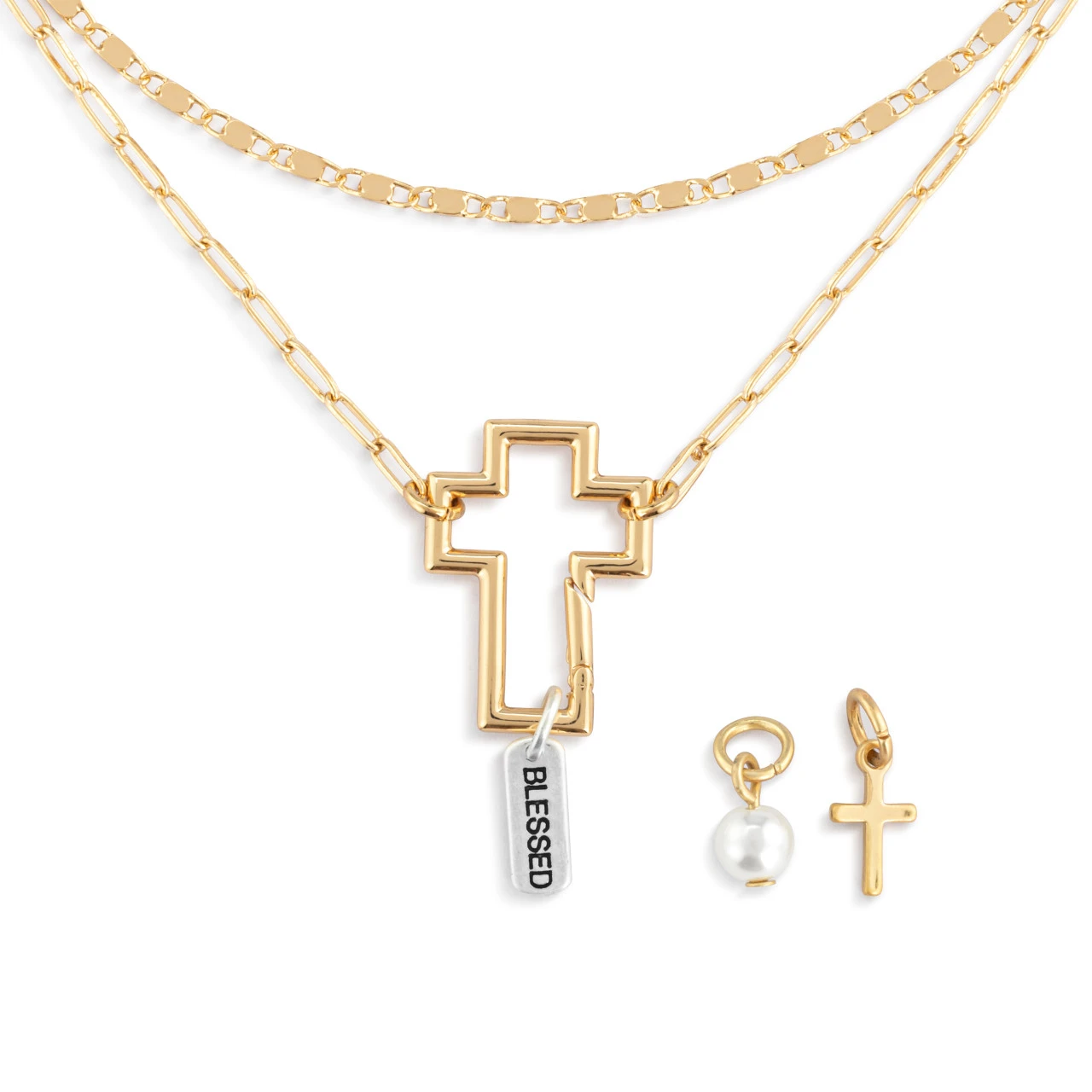 Your Journey Faith Gold Convertible Necklace Set thumbnail