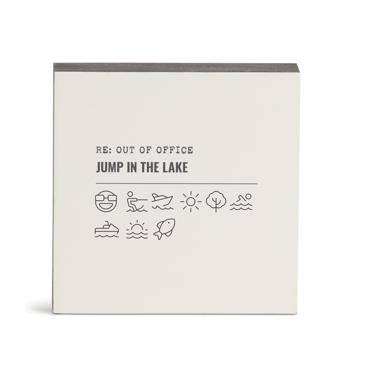 Jump in the Lake Emoji Wall Art - 6"sq. thumbnail