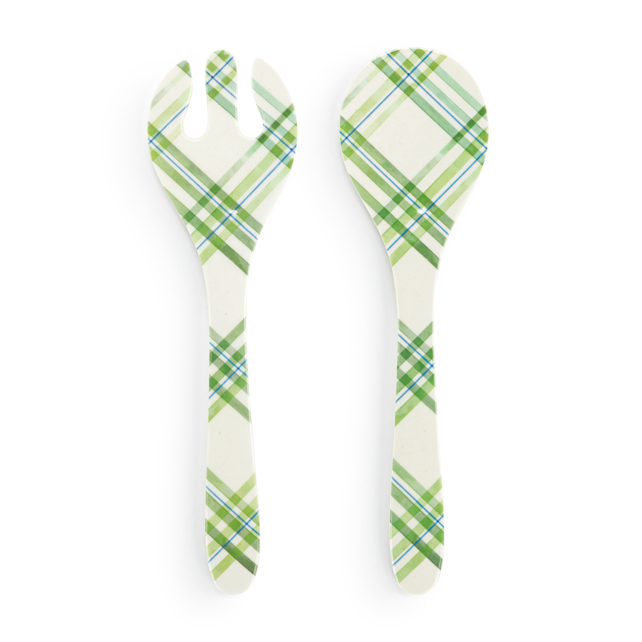 Green Plaid Melamine Serving Utensil Set thumbnail