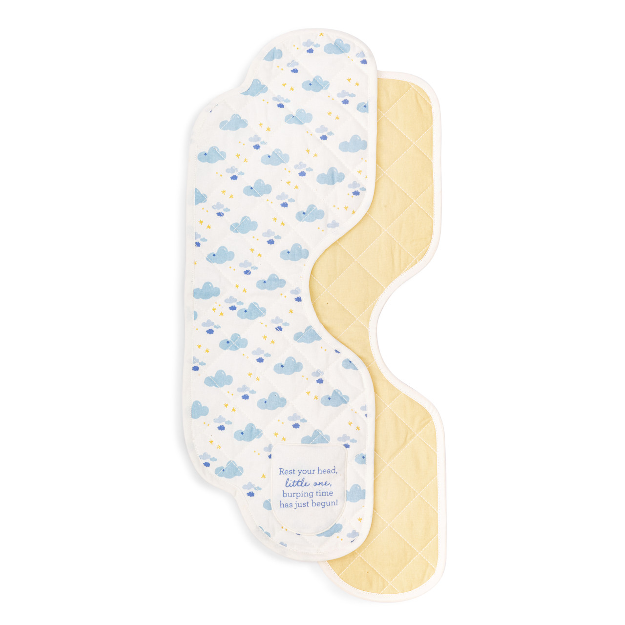 Burp Cloths Set of 2 - Blue Clouds thumbnail