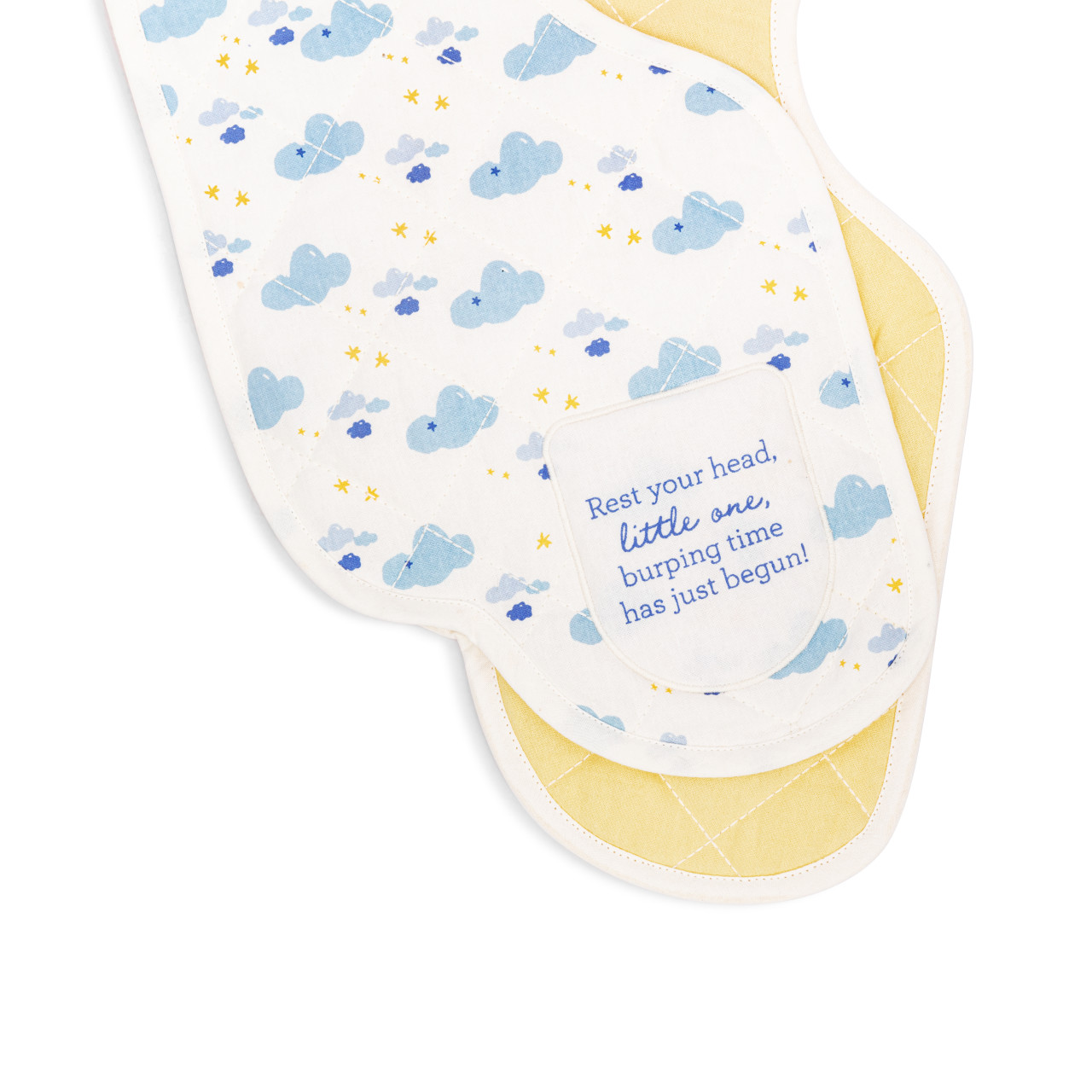 Burp Cloths Set of 2 - Blue Clouds thumbnail