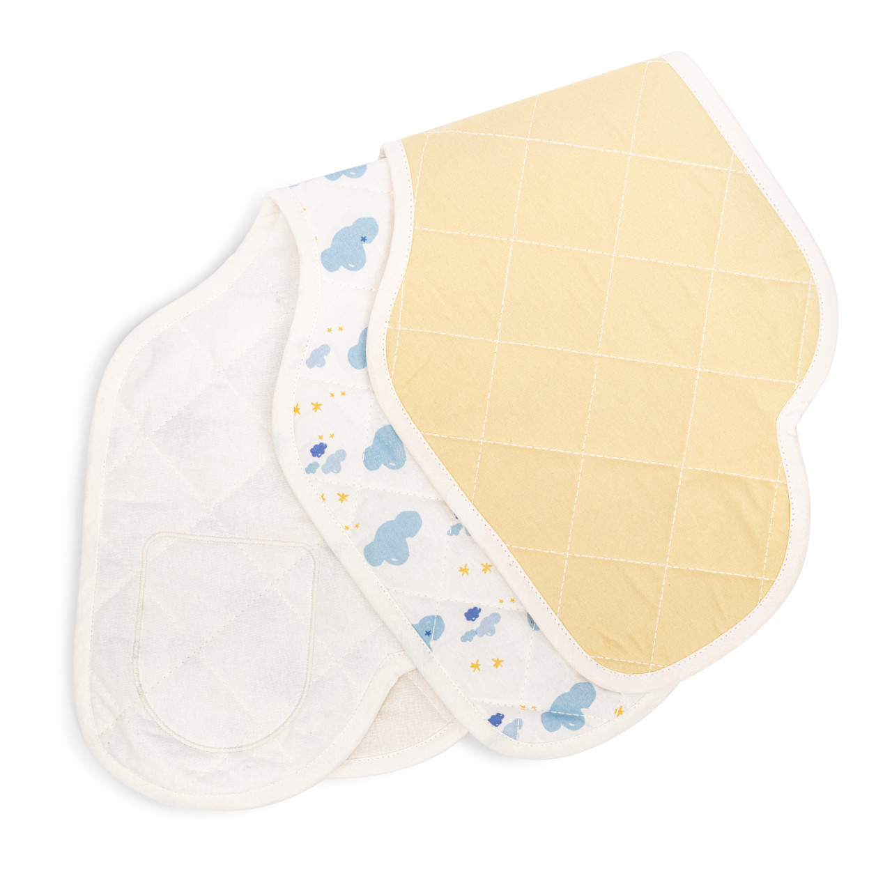 Burp Cloths Set of 2 - Blue Clouds thumbnail