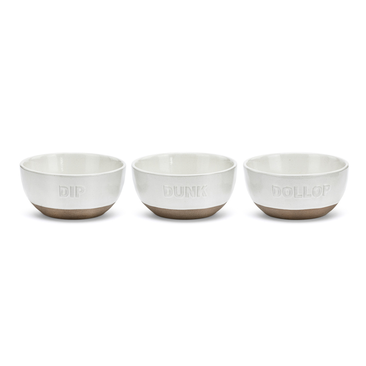 White Dollop Dipping Bowls - Set of 3 thumbnail