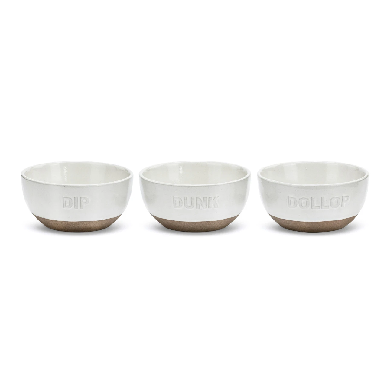 White Dollop Dipping Bowls - Set of 3 thumbnail