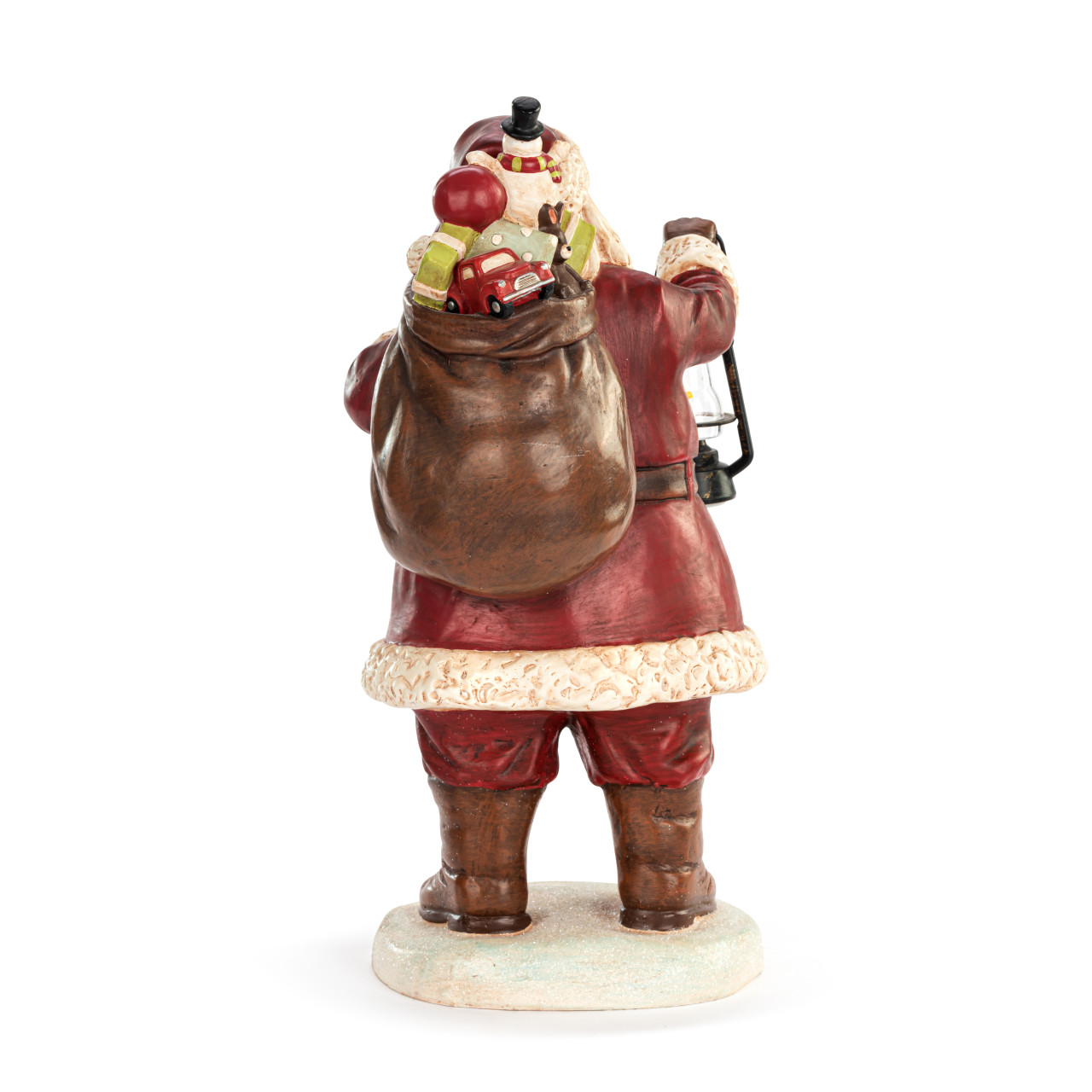 Lit Large Santa with Lantern Centerpiece thumbnail