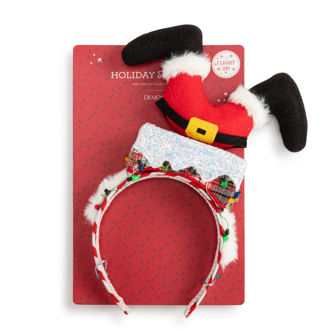 Lit Santa Down Chimney Headband thumbnail