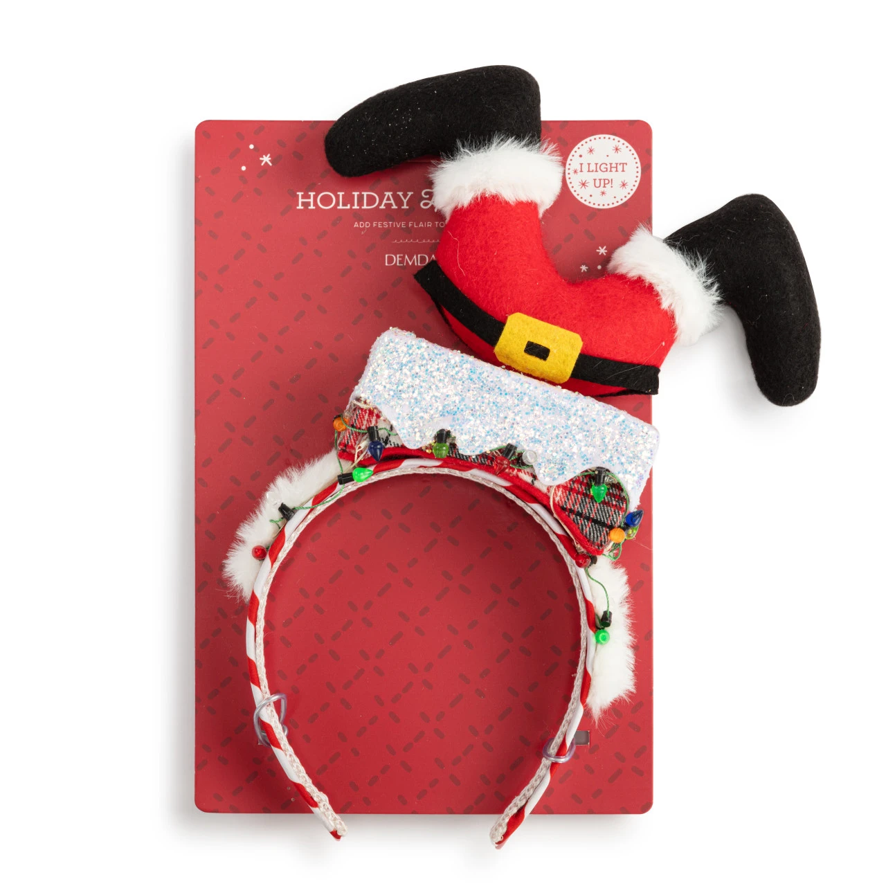 Lit Santa Down Chimney Headband thumbnail