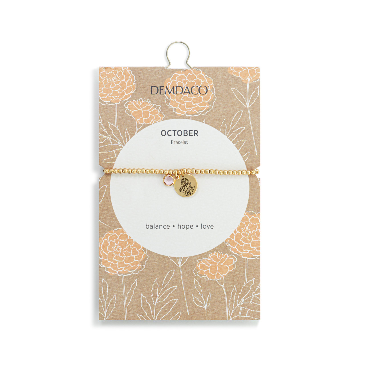 Birthstone Charm Bracelet - October thumbnail