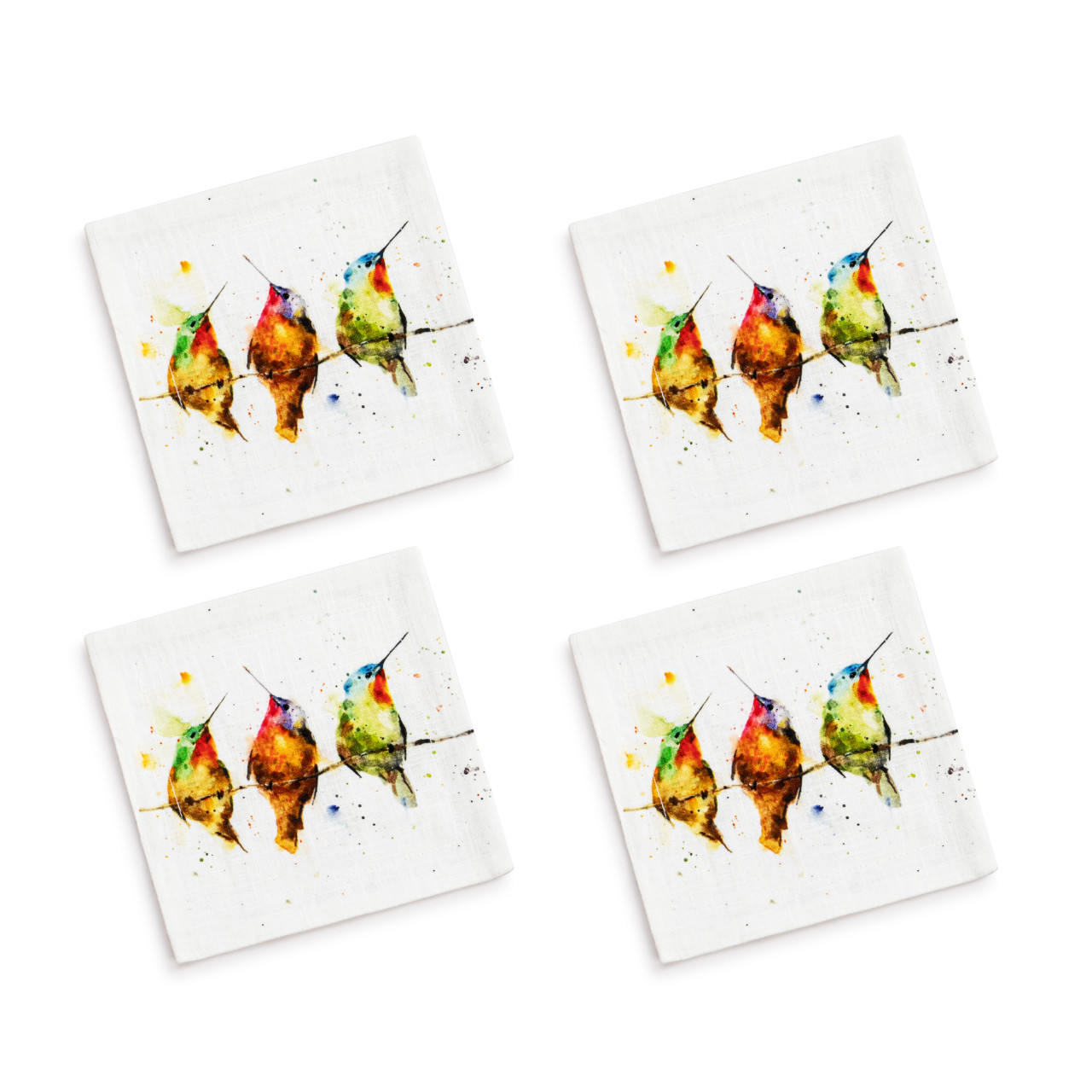 Hummers on a Wire Fabric Cocktail Napkins thumbnail