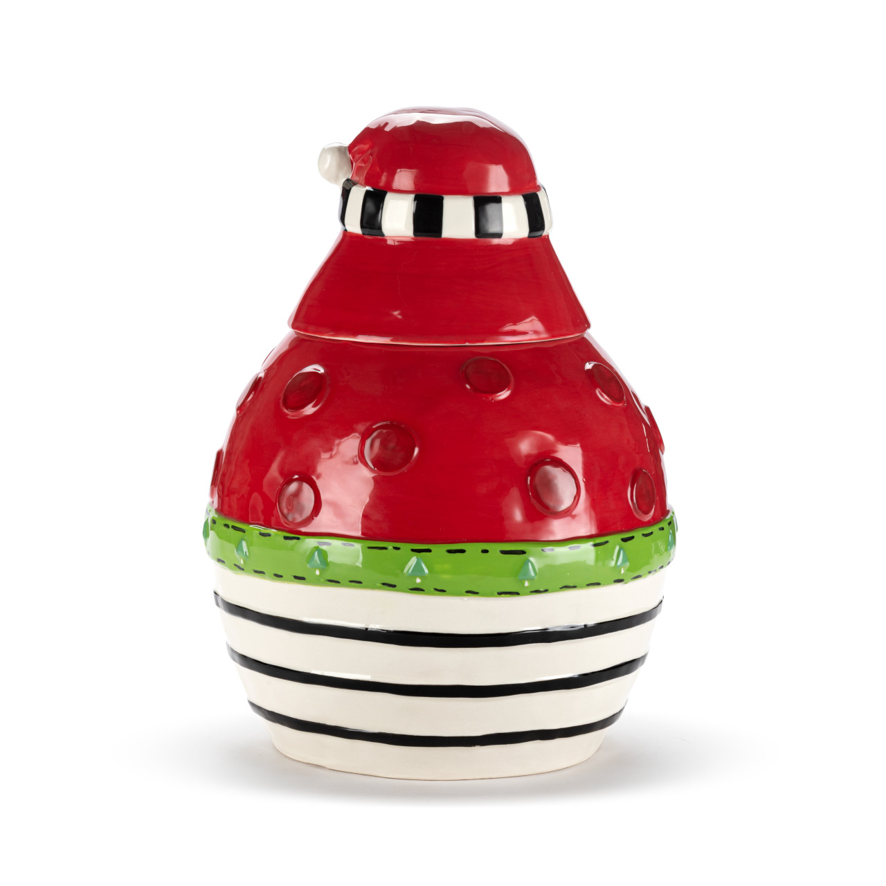 Santa Striped Cookie Jar thumbnail