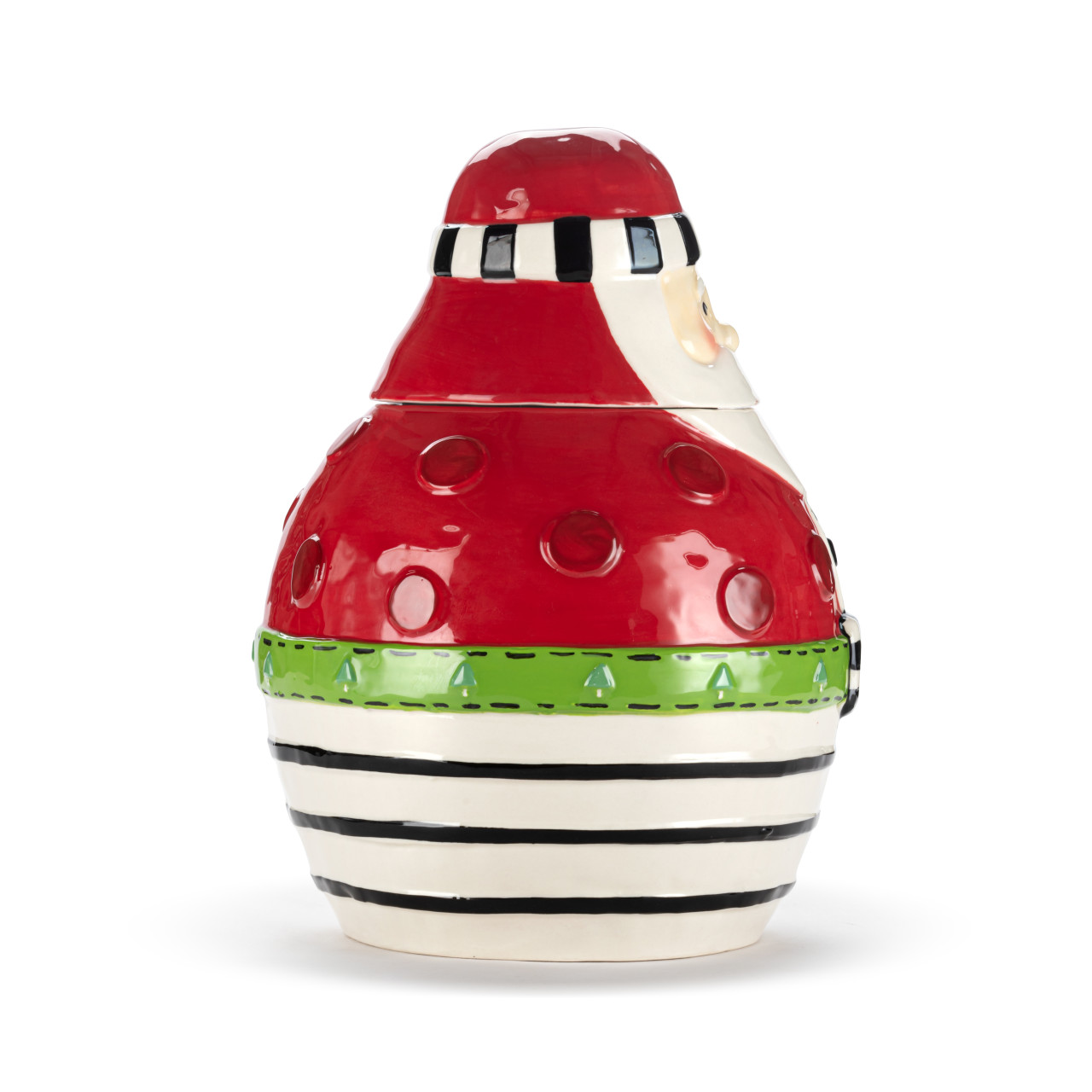 Santa Striped Cookie Jar thumbnail