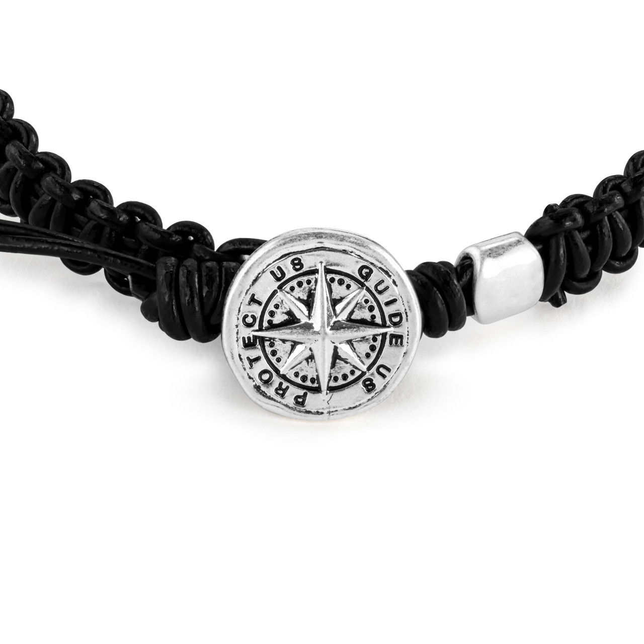Men's Compass Bracelet - Black thumbnail