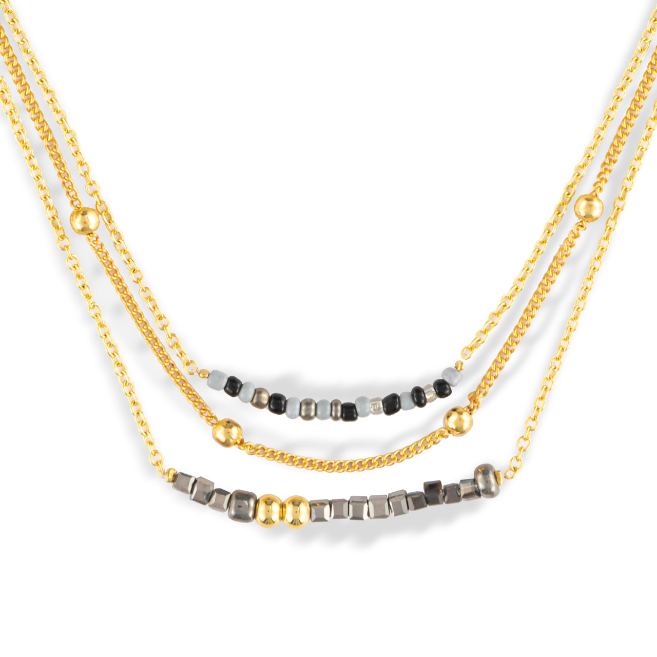 Necklace Set of 3 - Sand Gold thumbnail